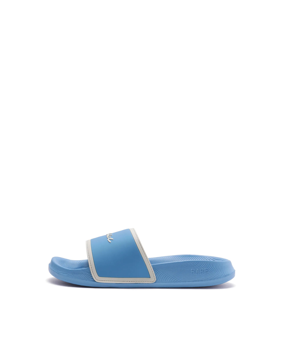 Rarez Mens Calmo Primary Blue/Cream Non-Leather Regular Typography Print Sandal