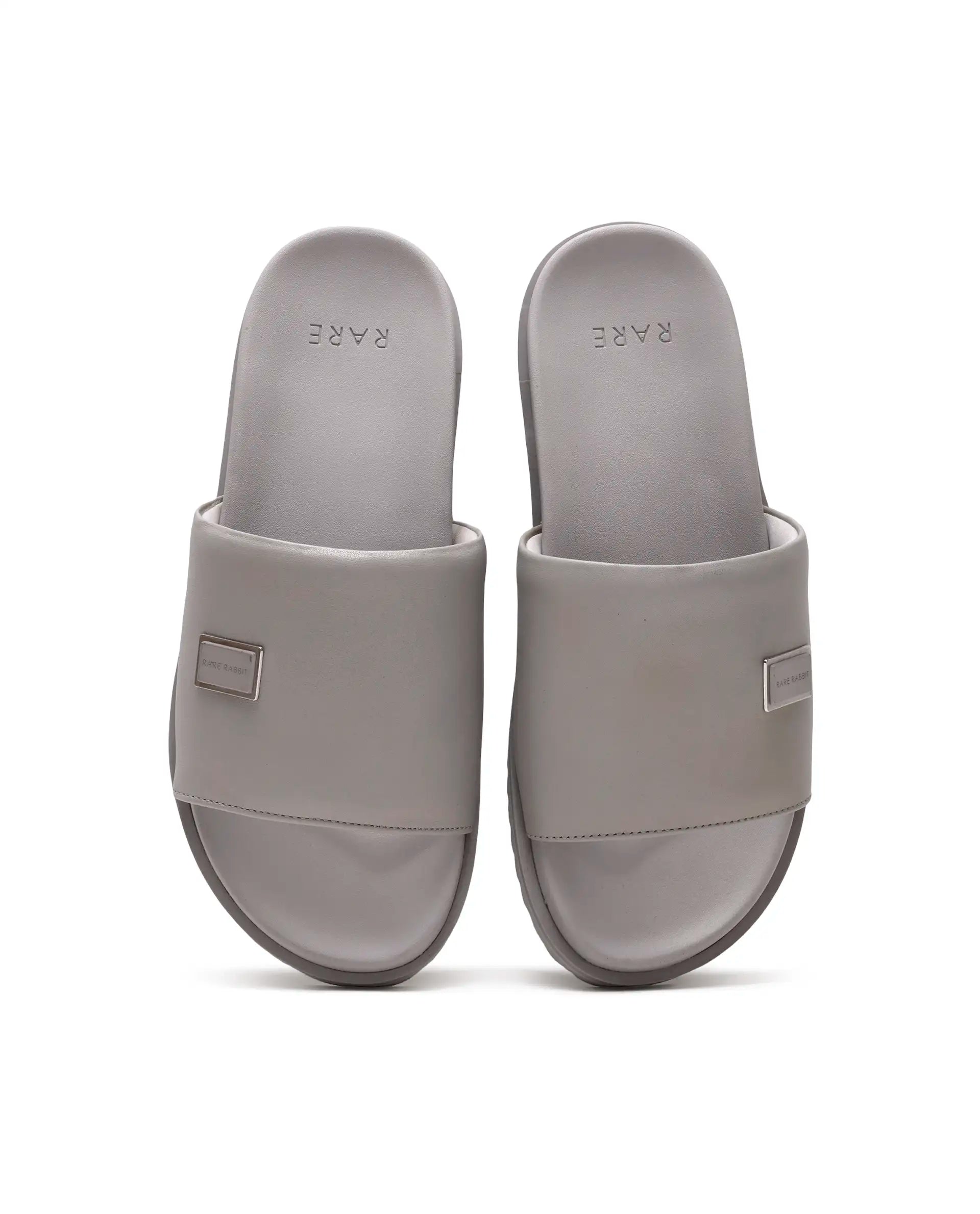 Rarez Men's Camden Light Grey Slip-On Closure Sandal