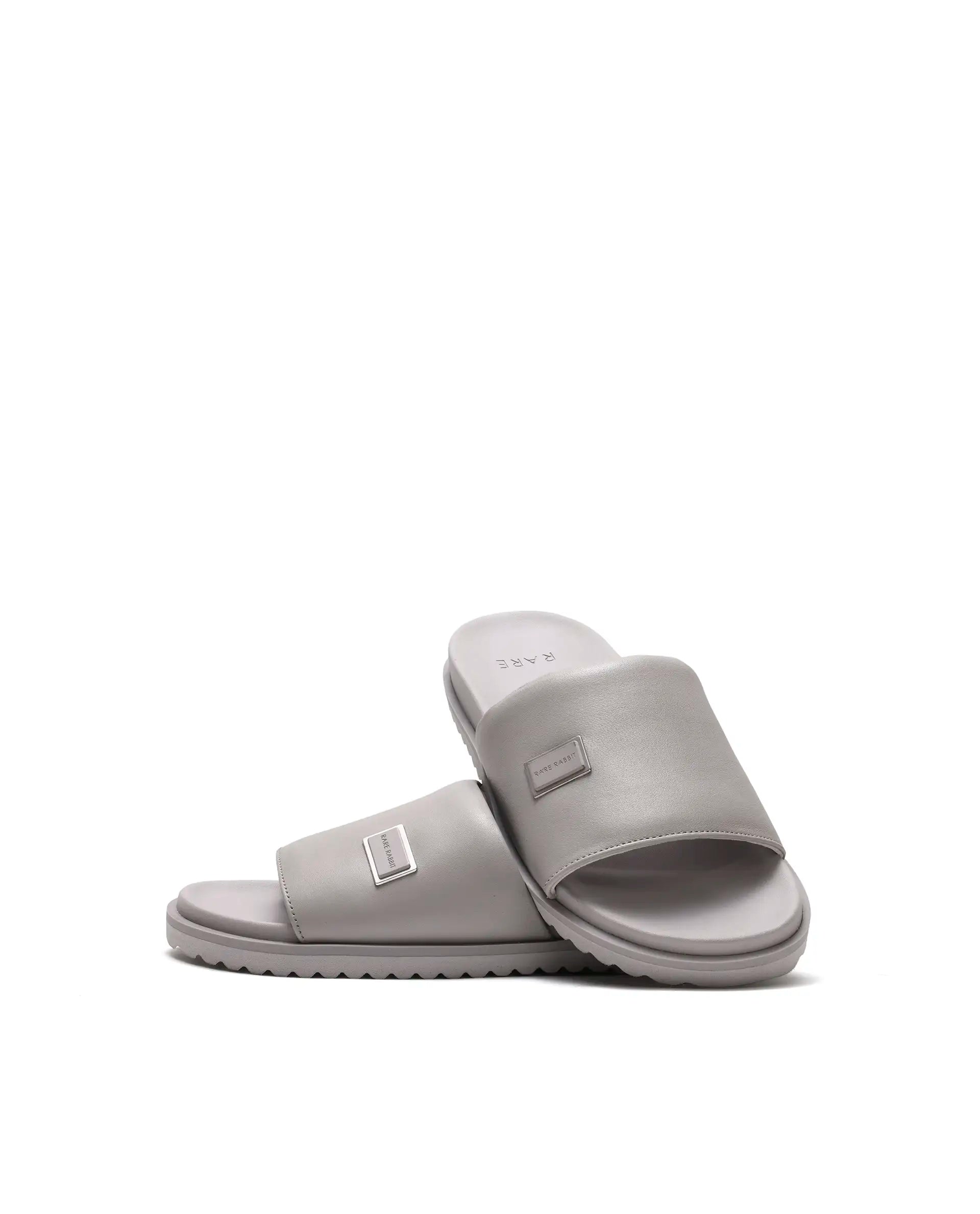 Rarez Men's Camden Light Grey Slip-On Closure Sandal