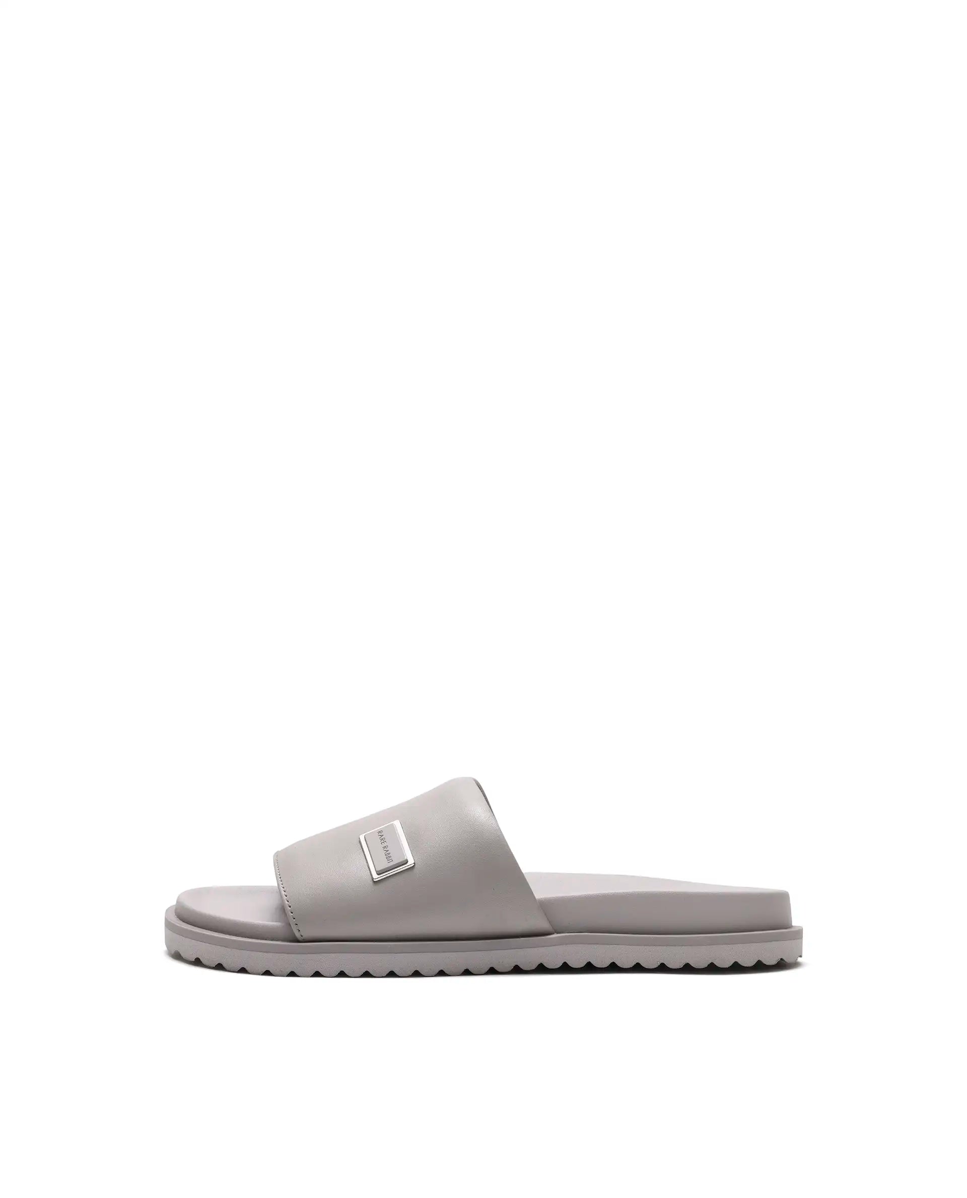Rarez Men's Camden Light Grey Slip-On Closure Sandal
