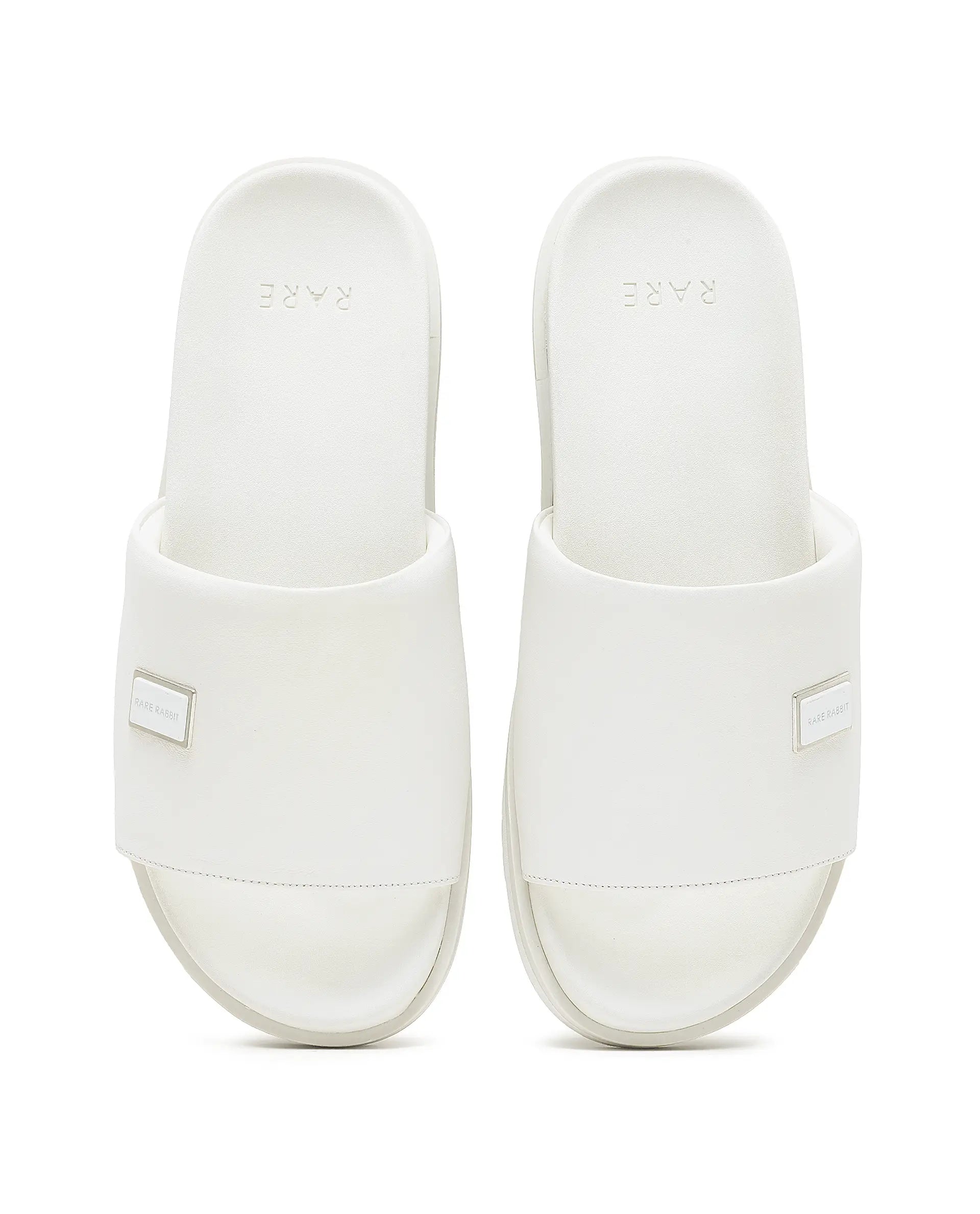 Rare Rabbit Men Camden White Slip-On Closure Sandal