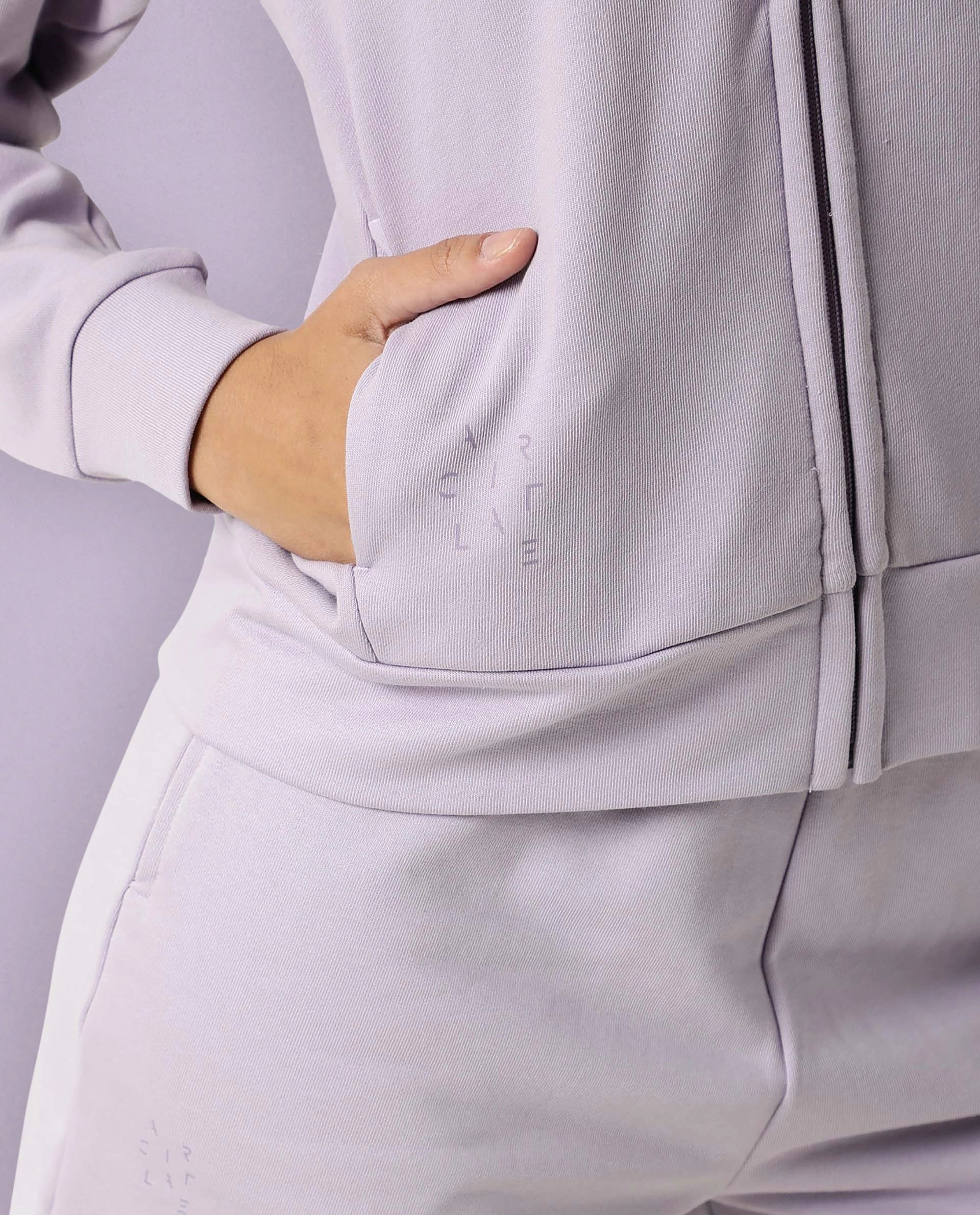 Rareism Women Capper Light Pink Cotton Blend Fabric Full Sleeves Solid Hooded Jacket