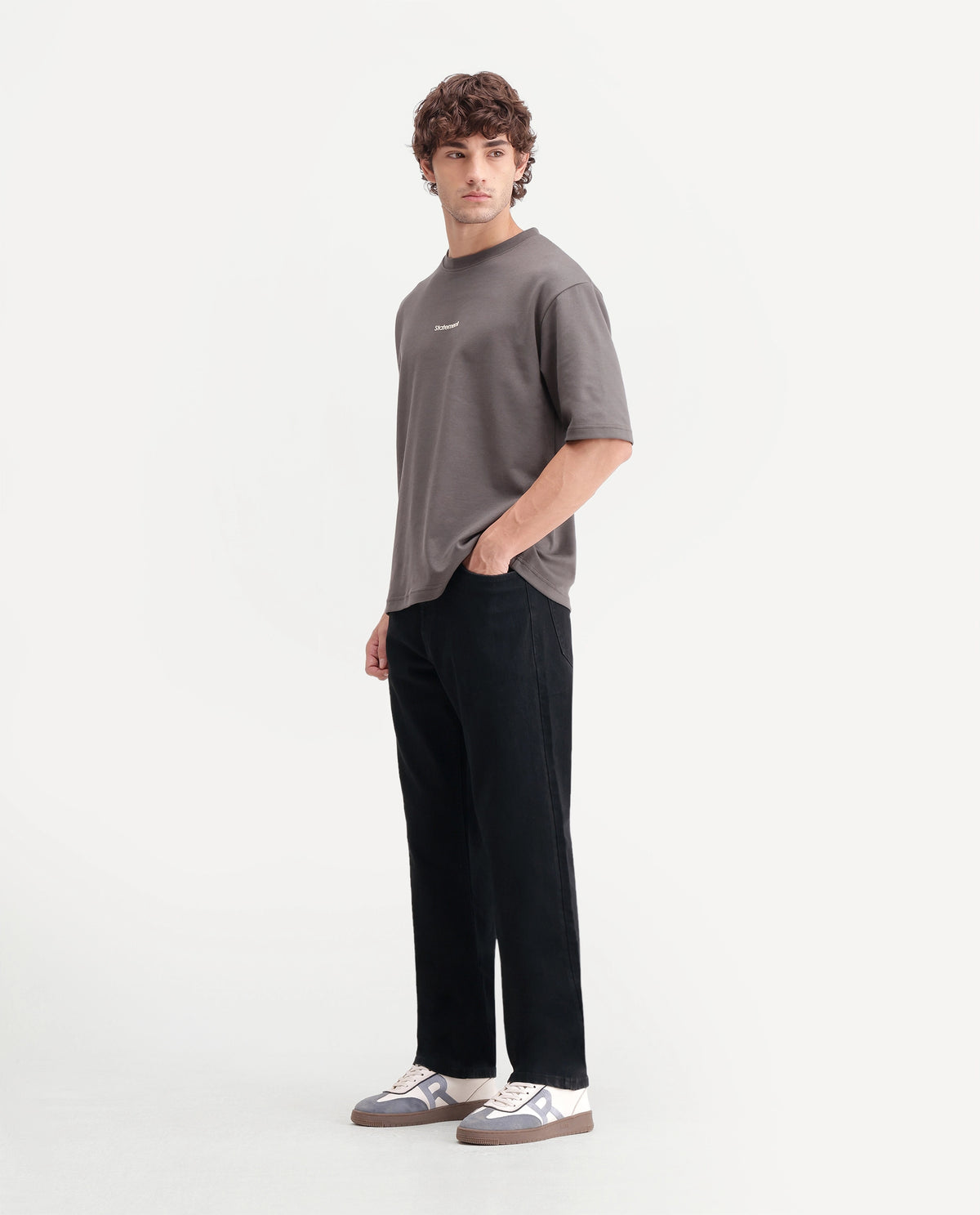 Rare Rabbit Mens Cara Black Cotton Blend Shank And Zipper Morris Regular Plain Jeans