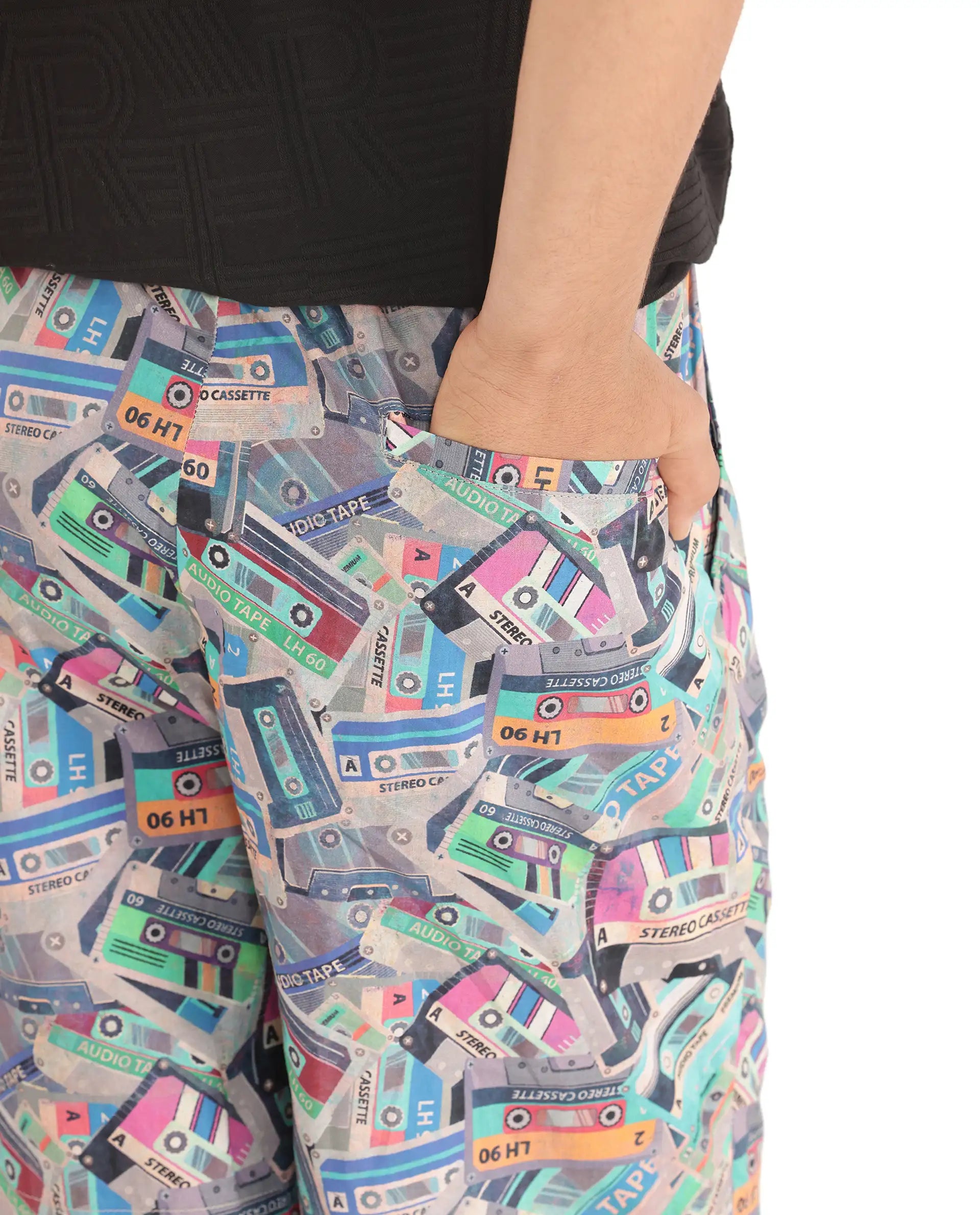 Rare Ones Kids Caster Light Brown Cotton Drawstring Closure Digital Print Shorts