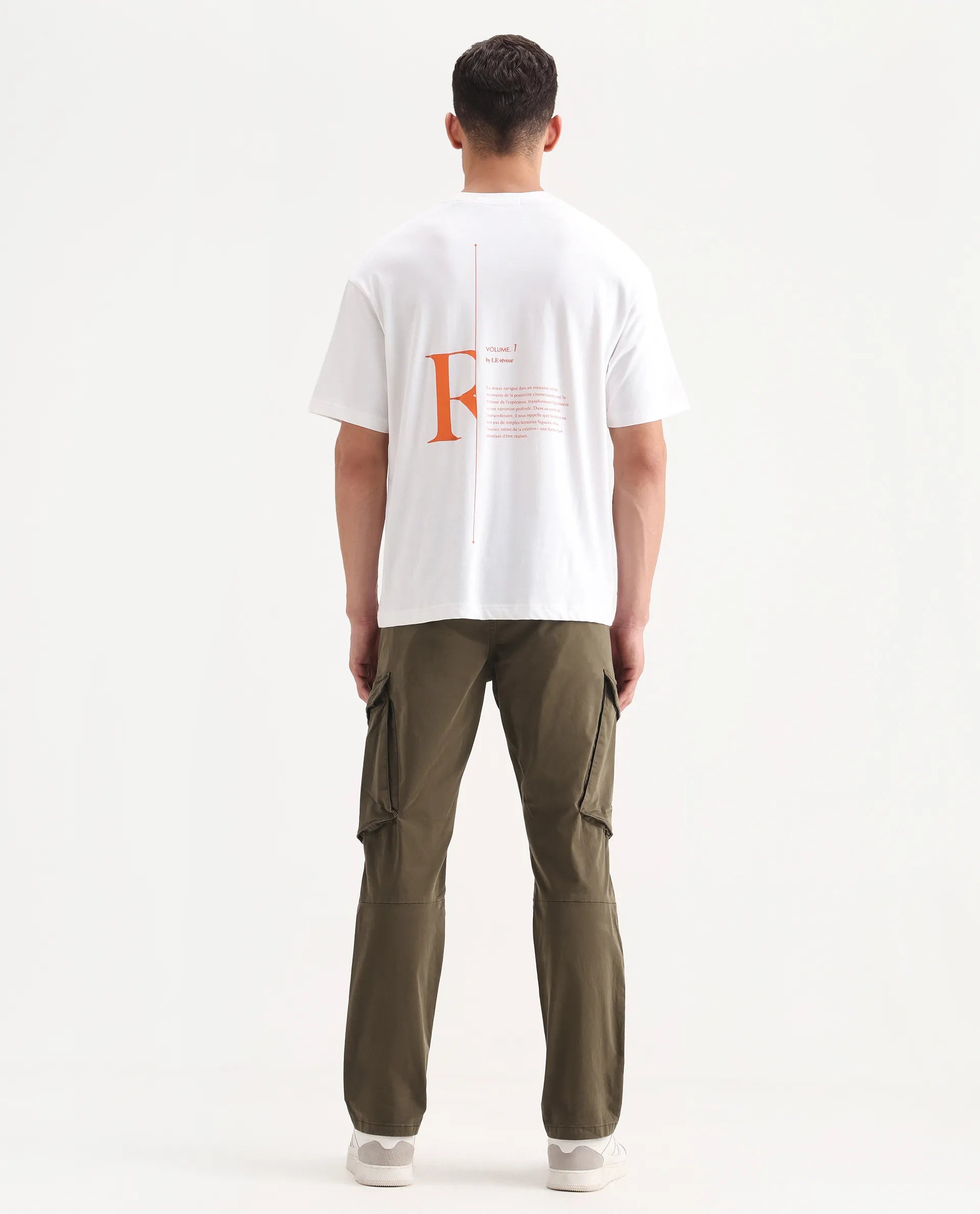 Rare Rabbit Men's Ceder-1 Olive Cotton Blend Plain Regular Fit Trouser