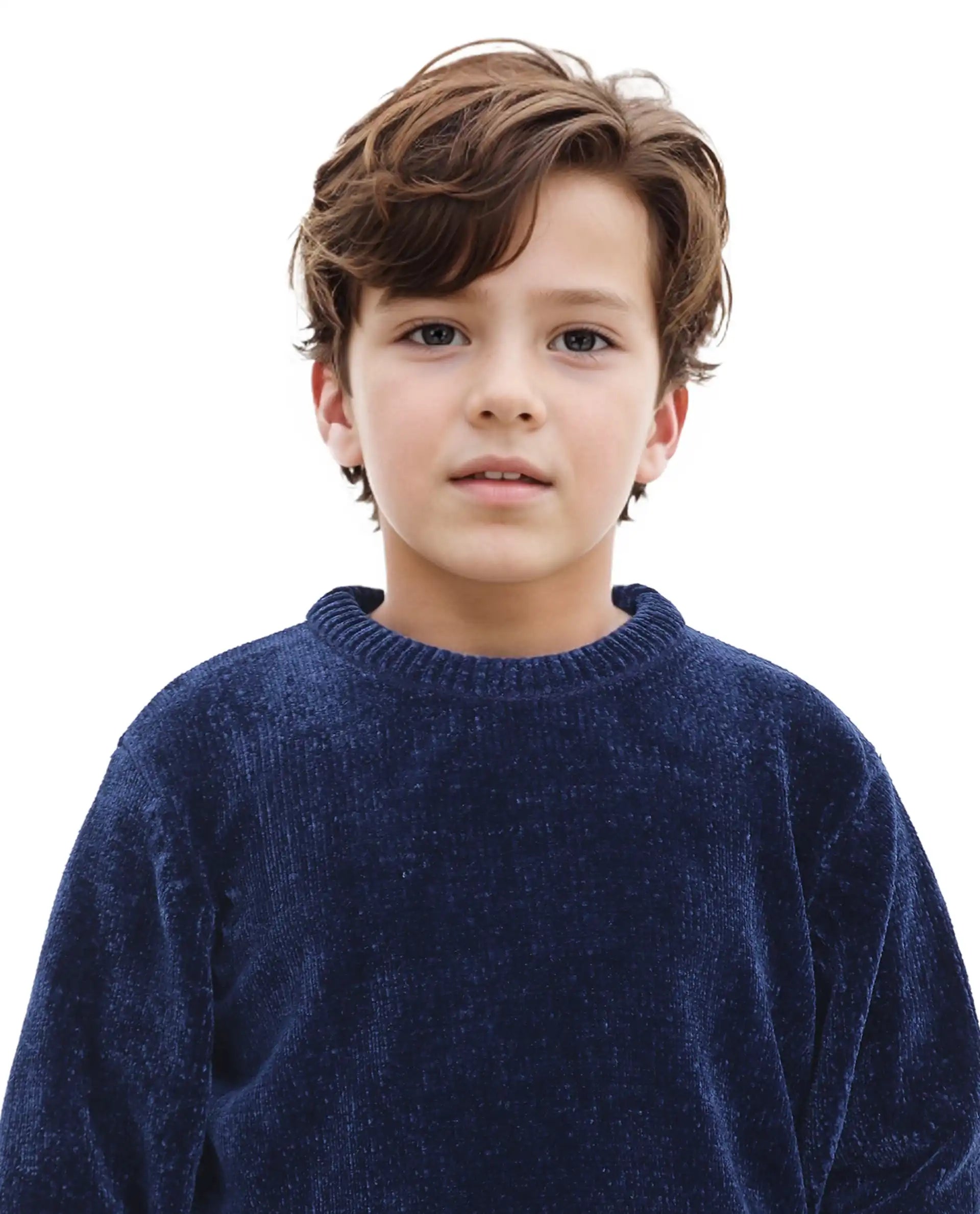 Rare Ones Kids Chenli Navy Full Sleeve Solid Regular Fit Sweater