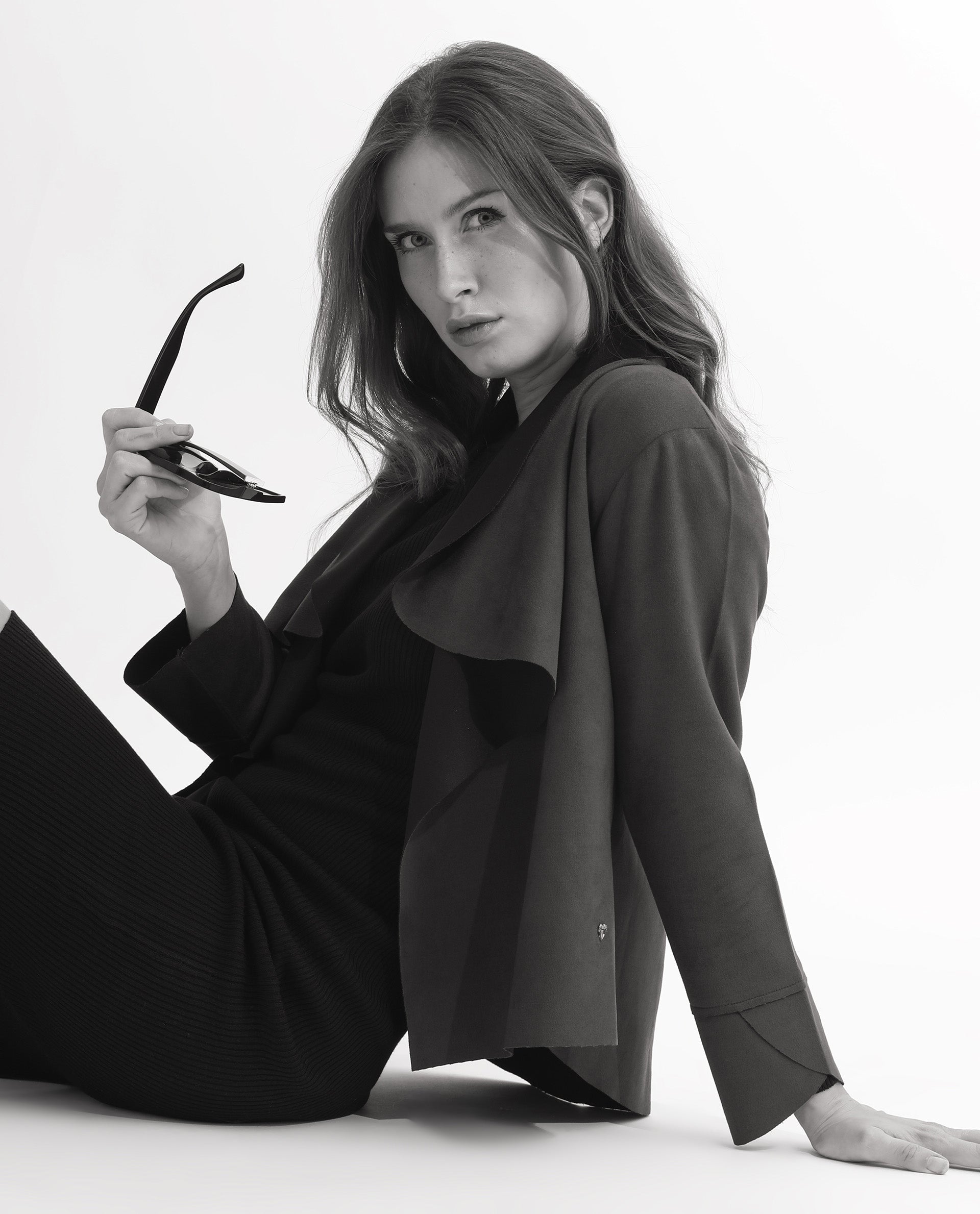 Rareism Women Cinnamon Pink Polyester Fabric Full Sleeves Cowl Neck Relaxed Fit Plain Jacket