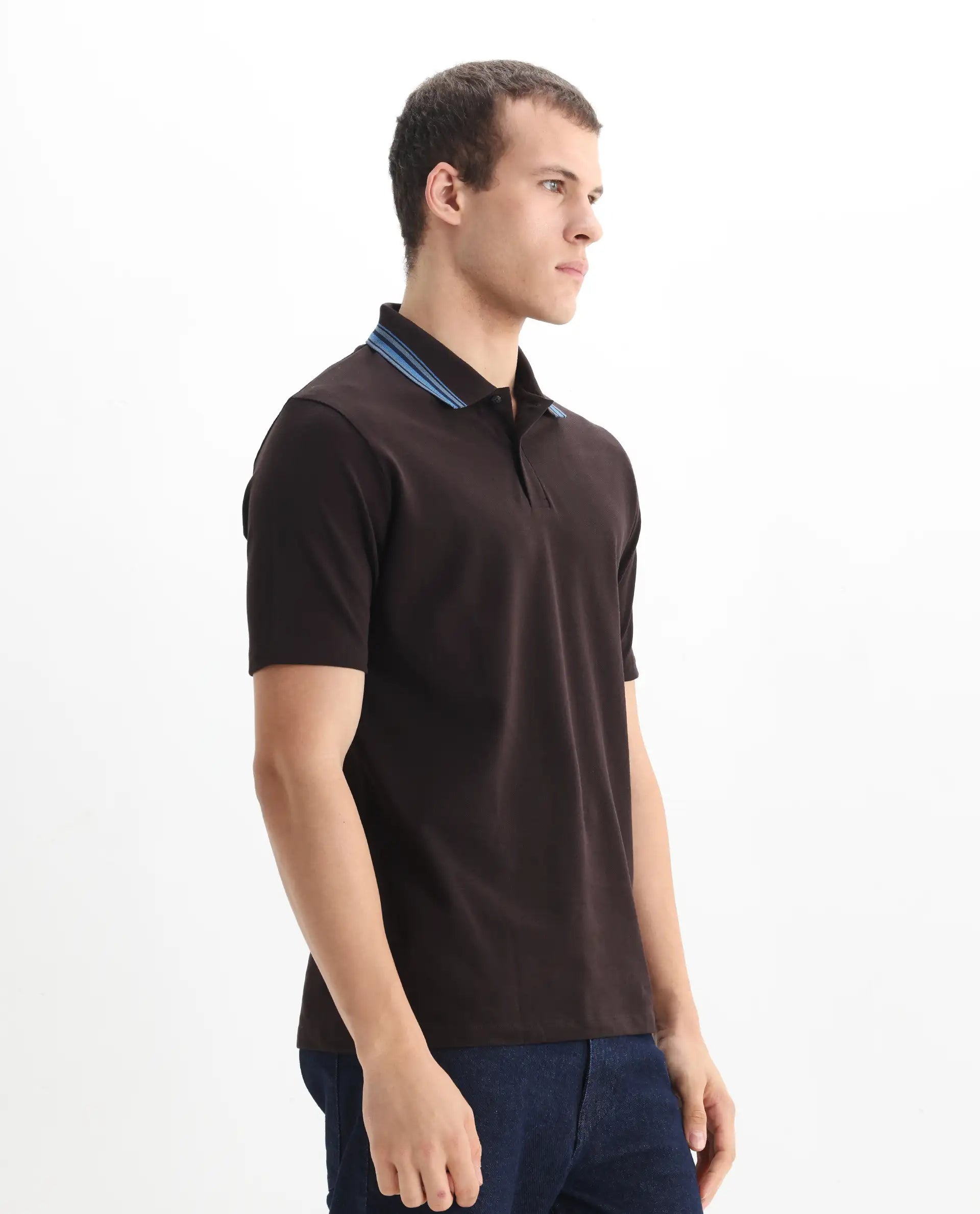 Rare Rabbit Men's Plain Regular Fit Half Sleeve Polo