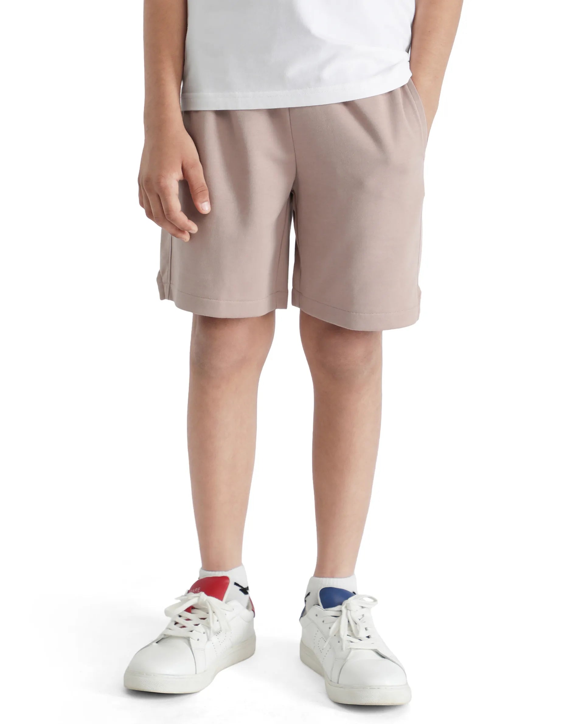 Rare Ones Kids Clon Dusky Peach Cotton Drawstring Closure Regular Solid Shorts