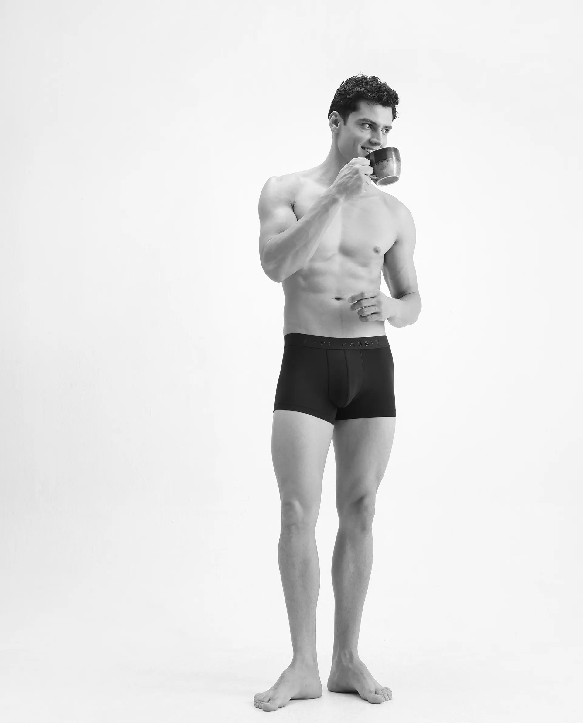 Rare Rabbit Men Close Prune Soft Cotton Stretch Trunks