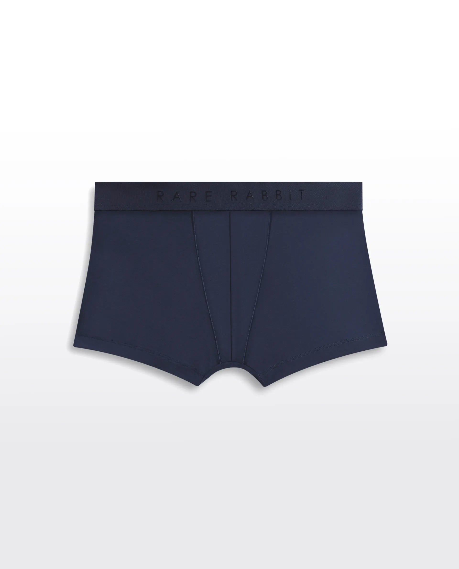 Rare Rabbit Men Close Navy Soft Cotton Stretch Trunks