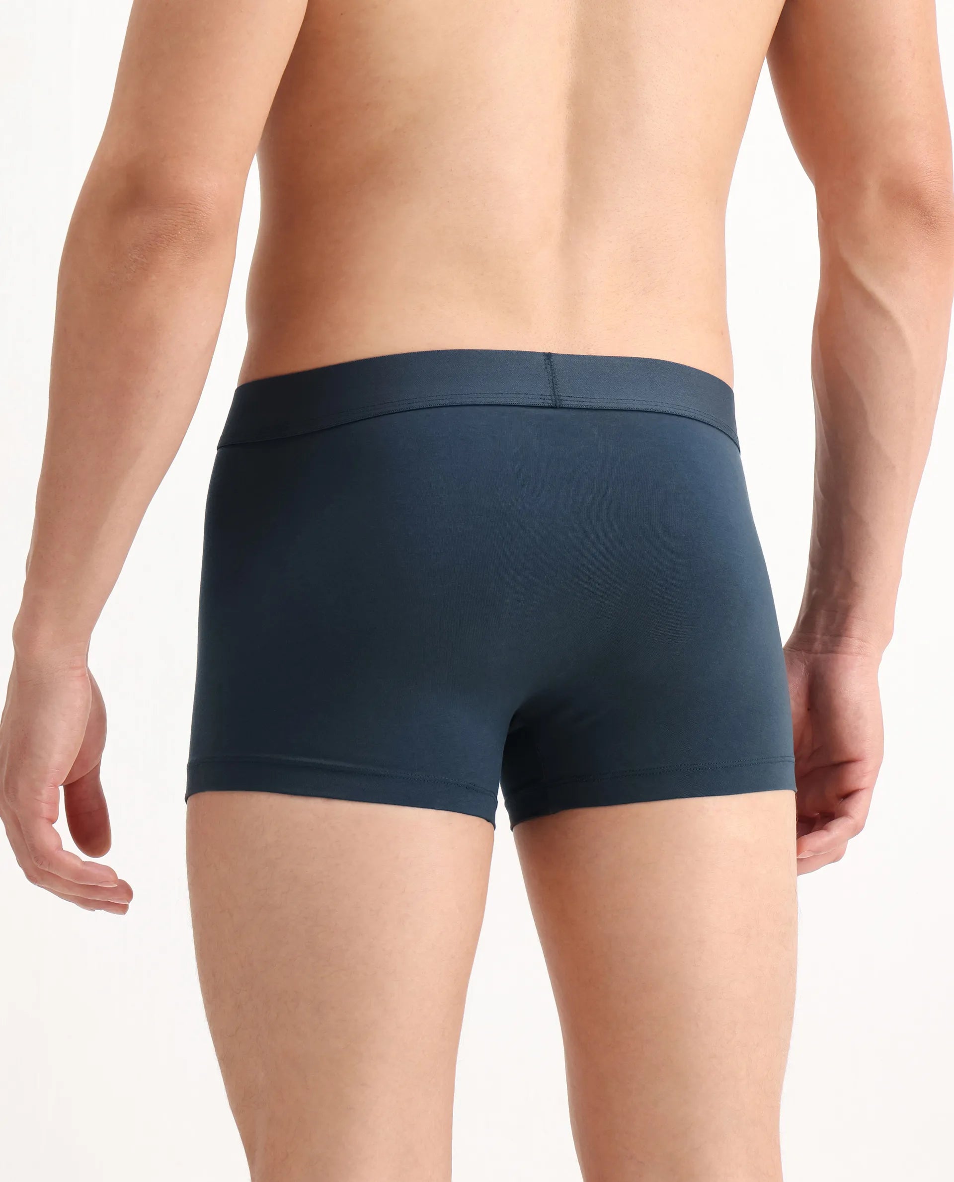 Rare Rabbit Men Close Teal Soft Cotton Stretch Trunks