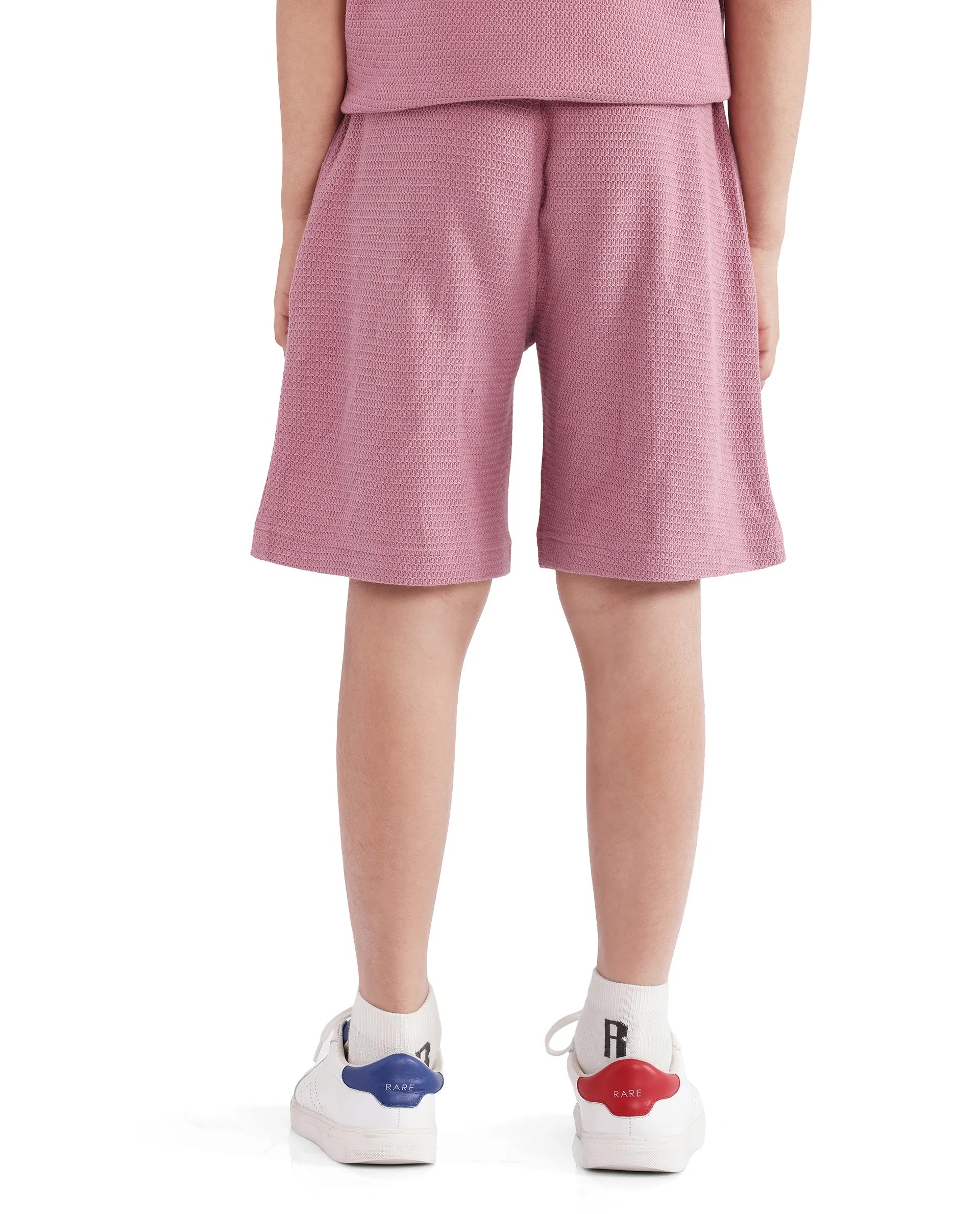 Rare Ones Kids Cole Dusky Pink Cotton Solid Shorts