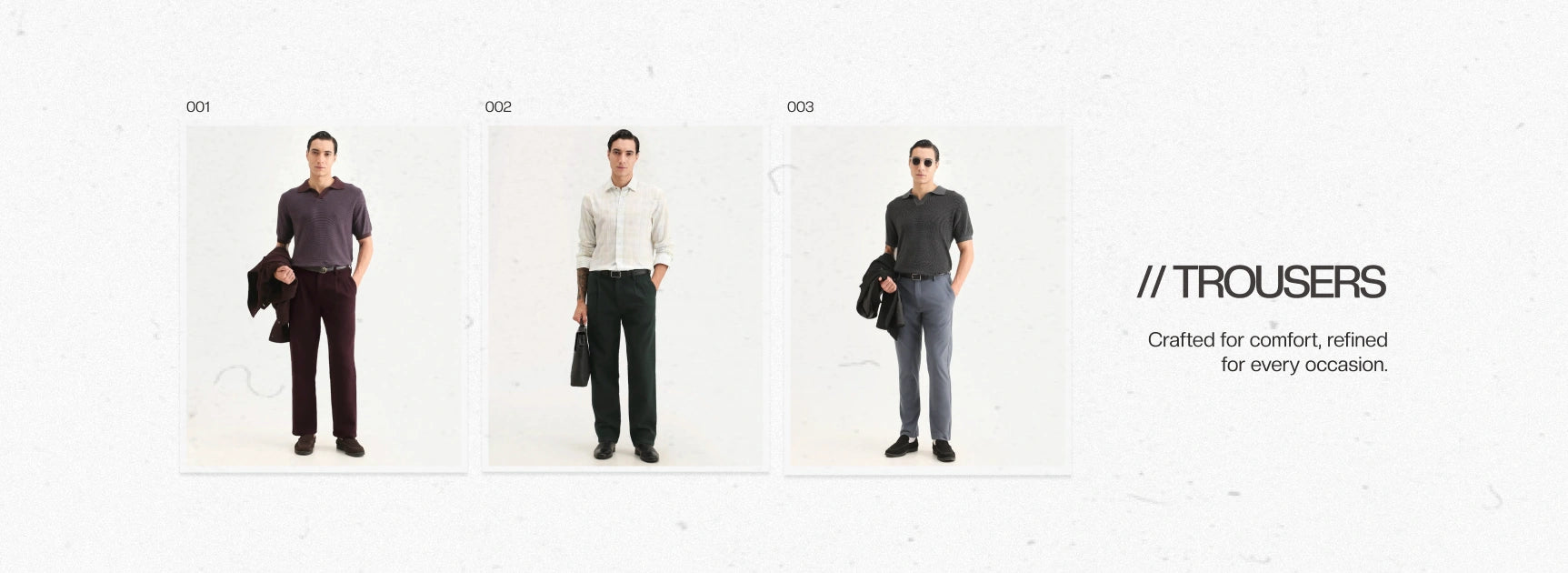 Men’s Trousers by Rare Rabbit – Tailored for Everyday Sophistication