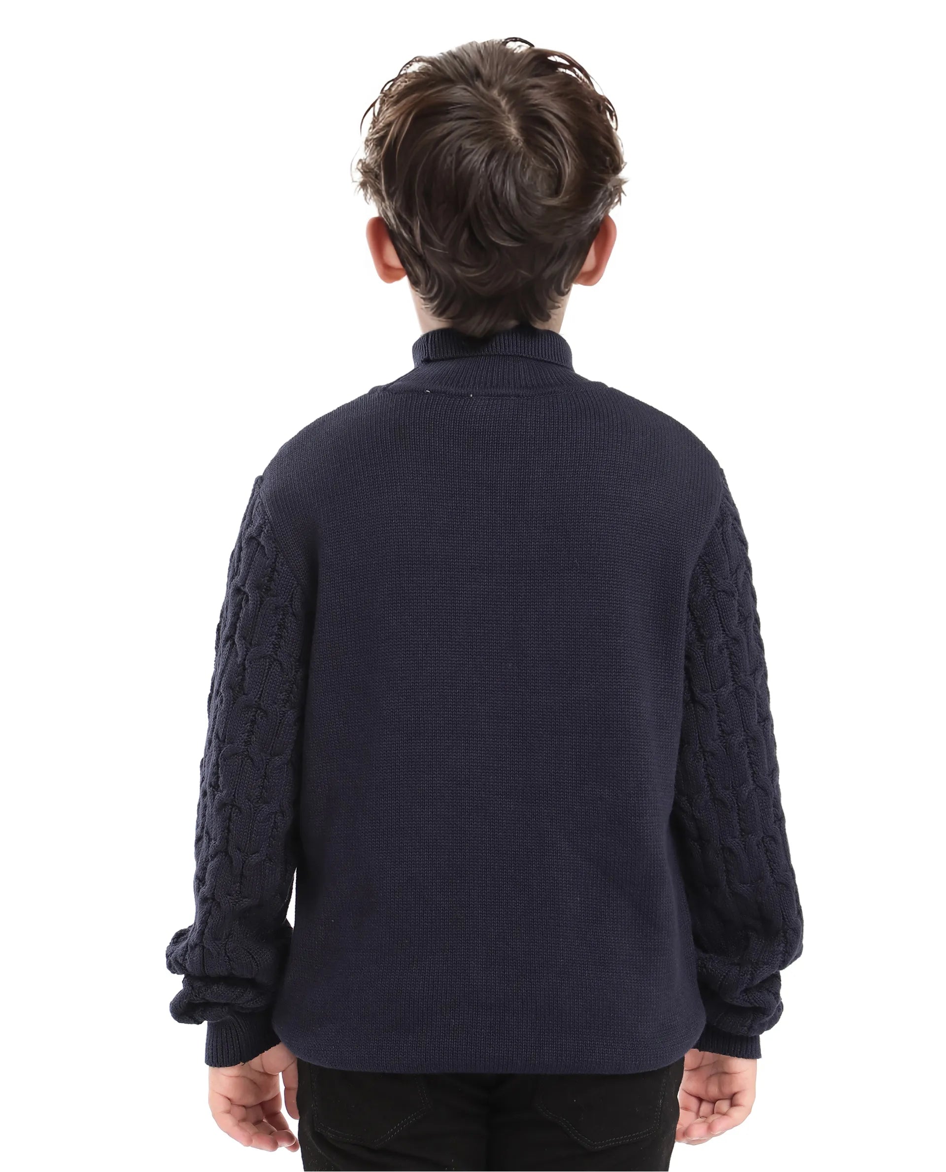 Rare Ones Kids Congo Navy Full Sleeve Jacquard Sweater
