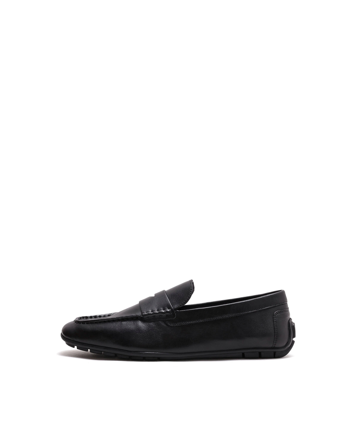 Rarez Men's Connor Primary Black Leather Regular Loafers