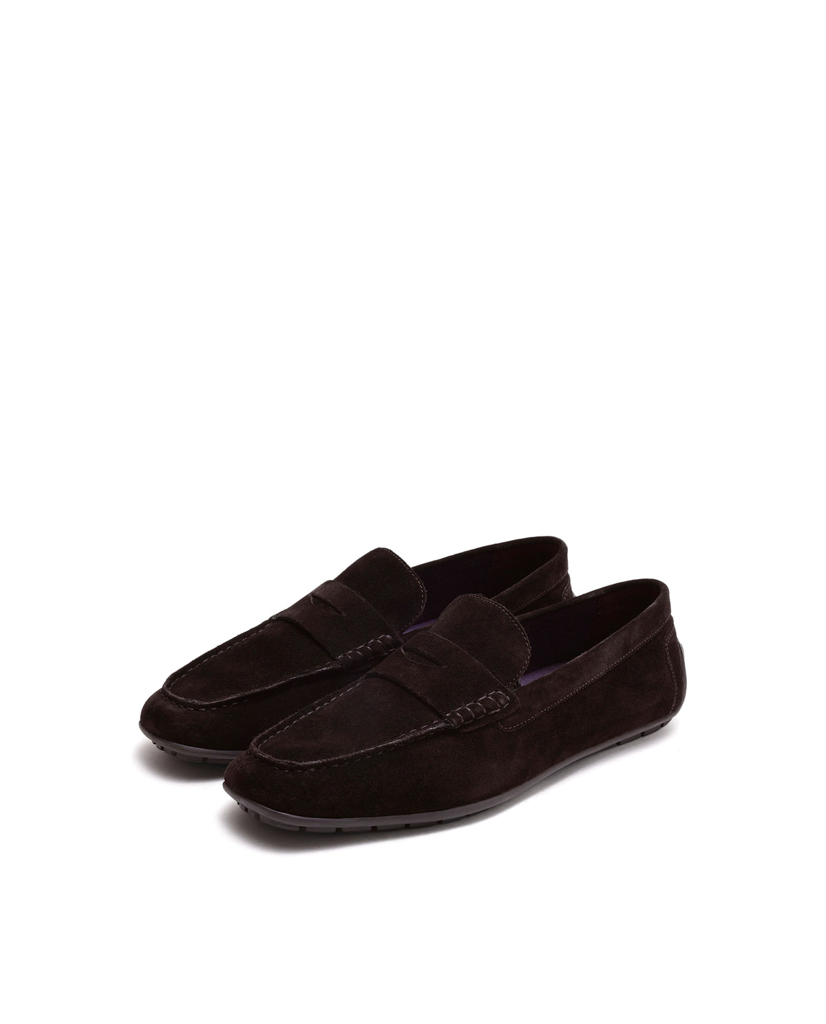 Rarez Men's Connor Brown Suede Regular Slip-On Drivers