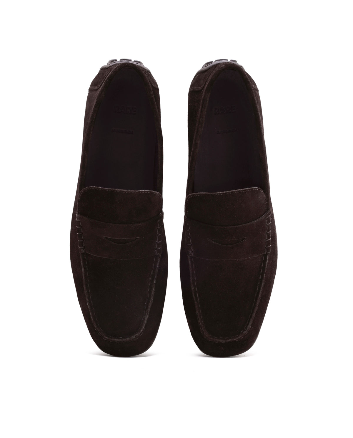 Rarez Men's Connor Brown Suede Regular Slip-On Drivers