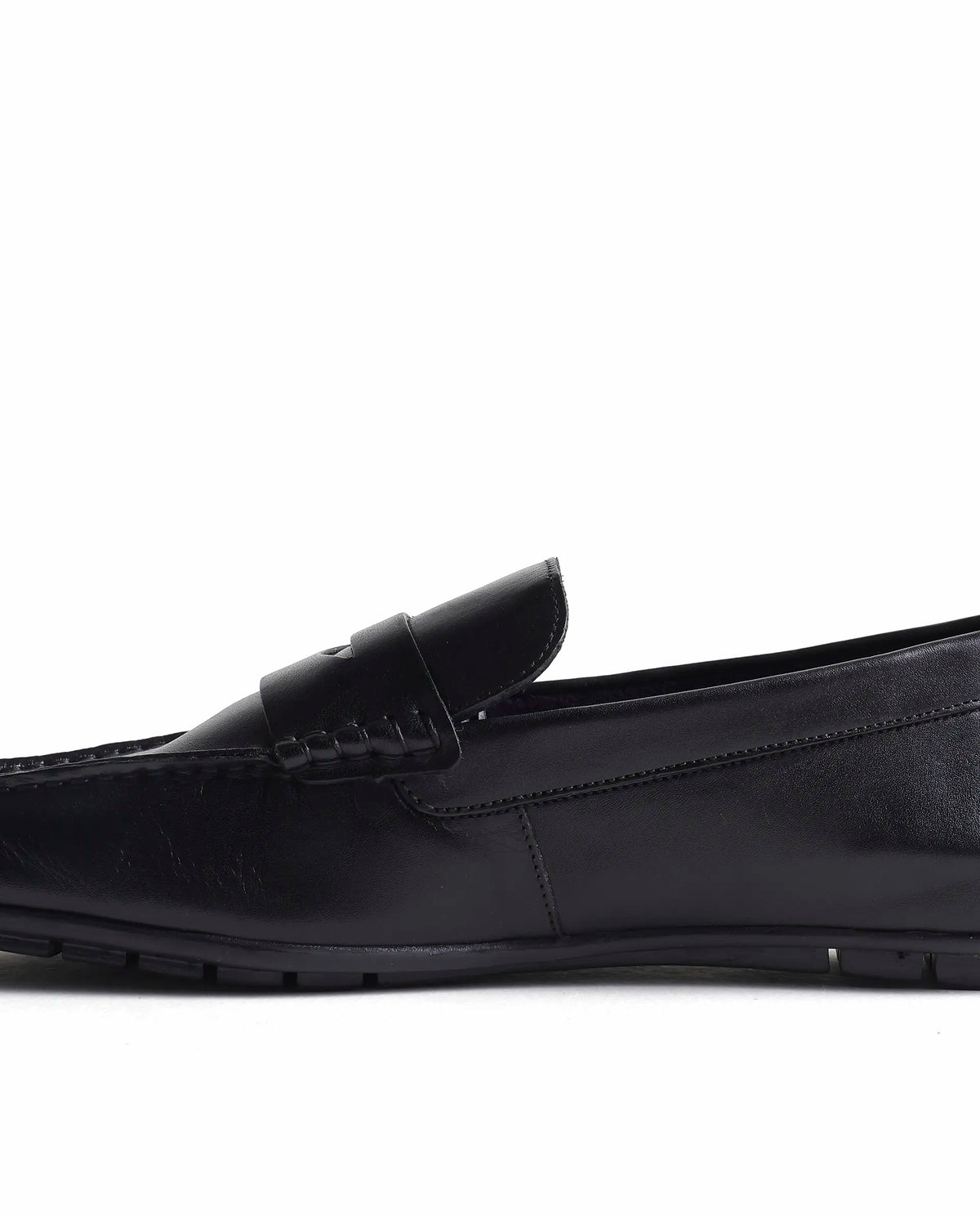 Rarez Men's Connor Primary Black Leather Regular Loafers