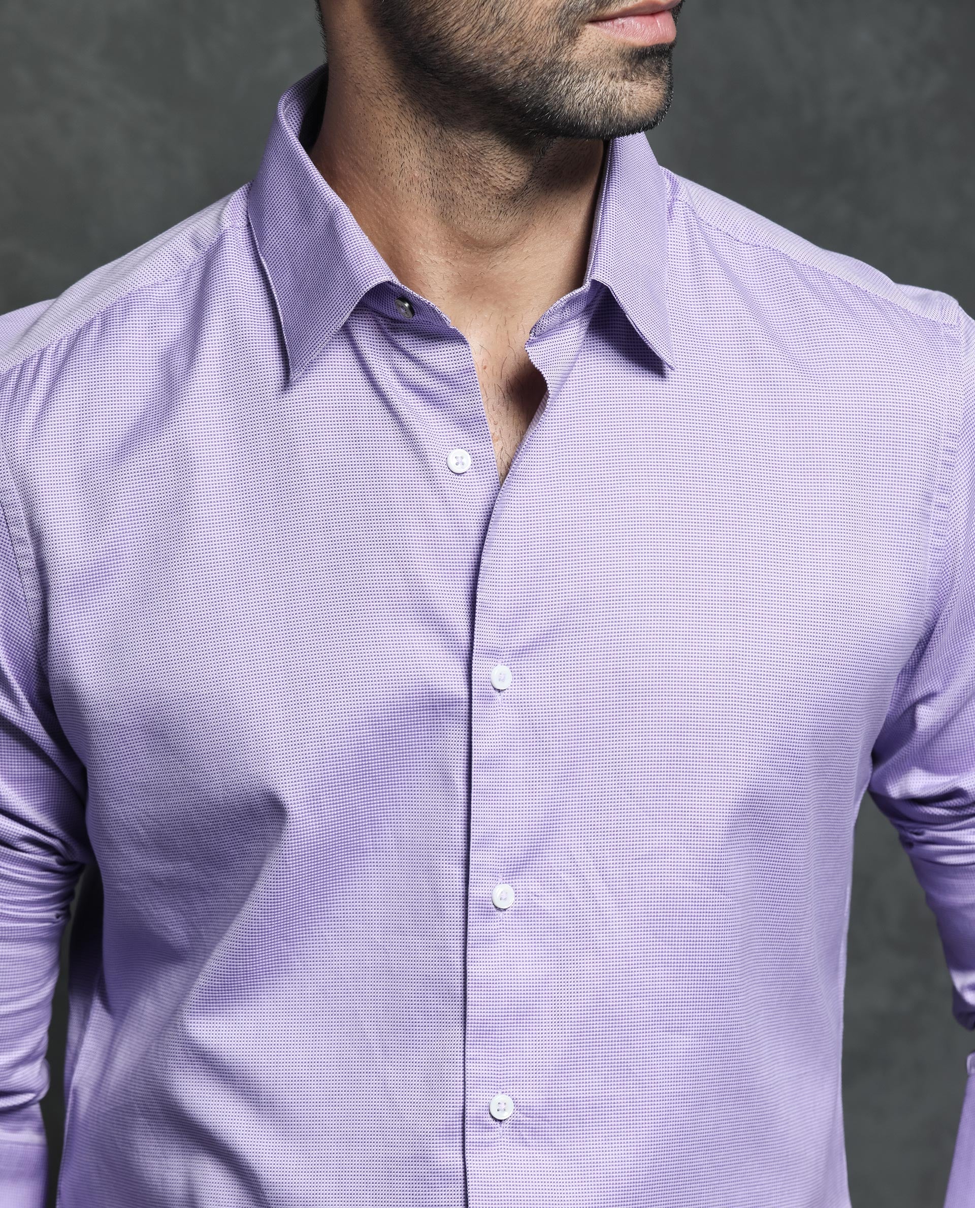 Rare Rabbit Men's Constell Purple Cotton Fabric Full Sleeves Checks Shirt