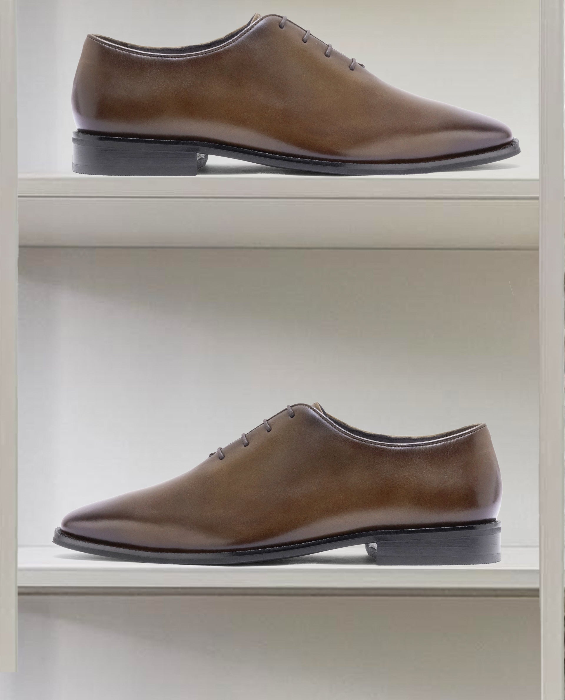 Rare Rabbit Men Corax Olive Lace-Up Single Piece Genuine Leather Shoes