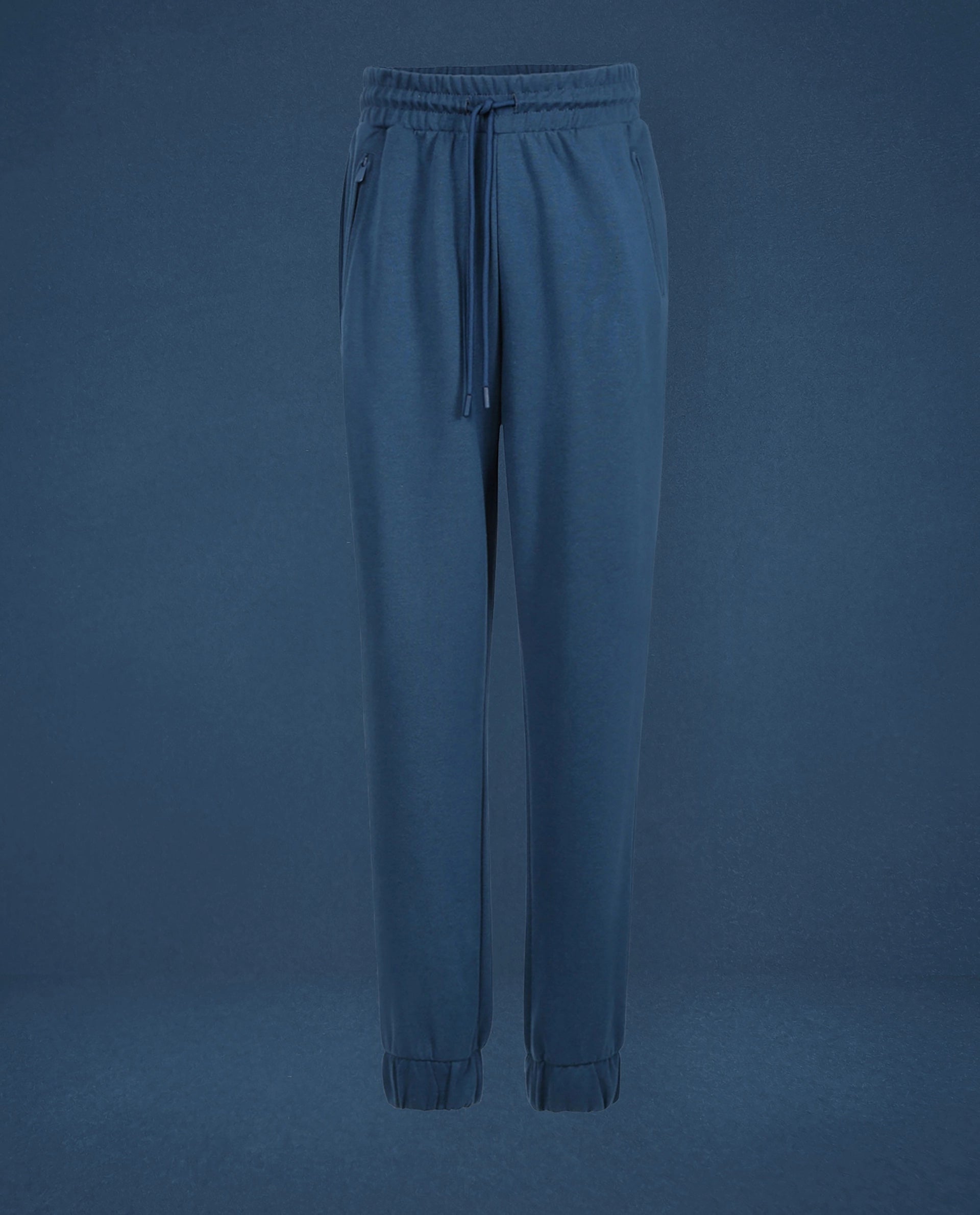 Rareism Women Creta Dusky Green Cotton Blend Fabric Relaxed Fit Solid Mid Rise Ankle Length Track Pant