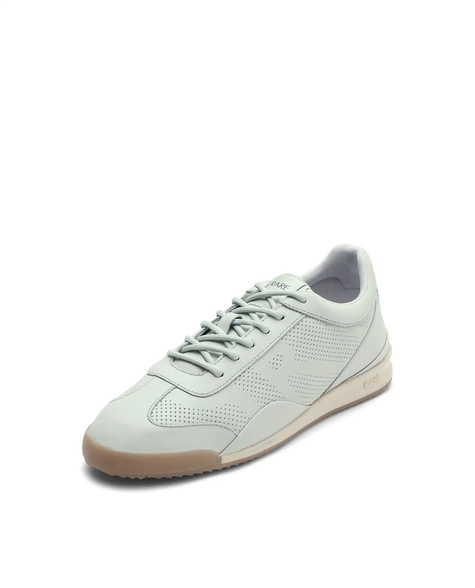 Rare Rabbit Men's Cryon Light Green Leather Sneaker