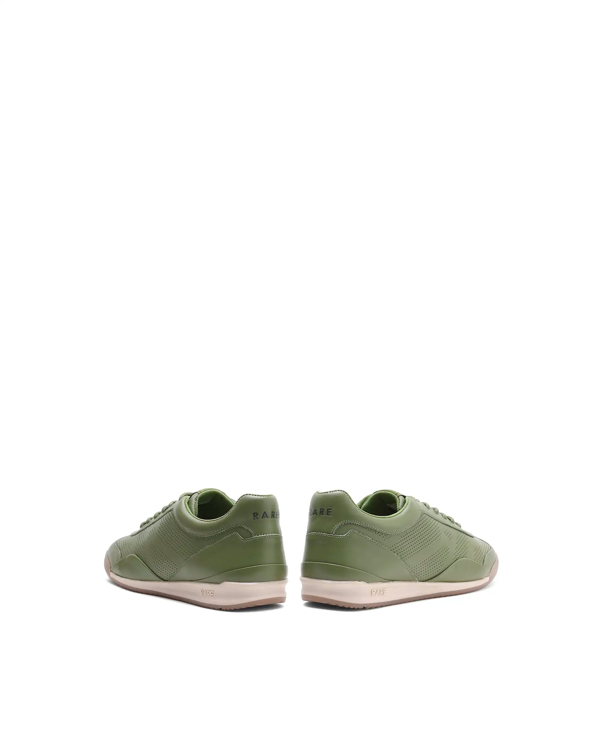 Rare Rabbit Men's Cryon Matcha Leather Sneaker