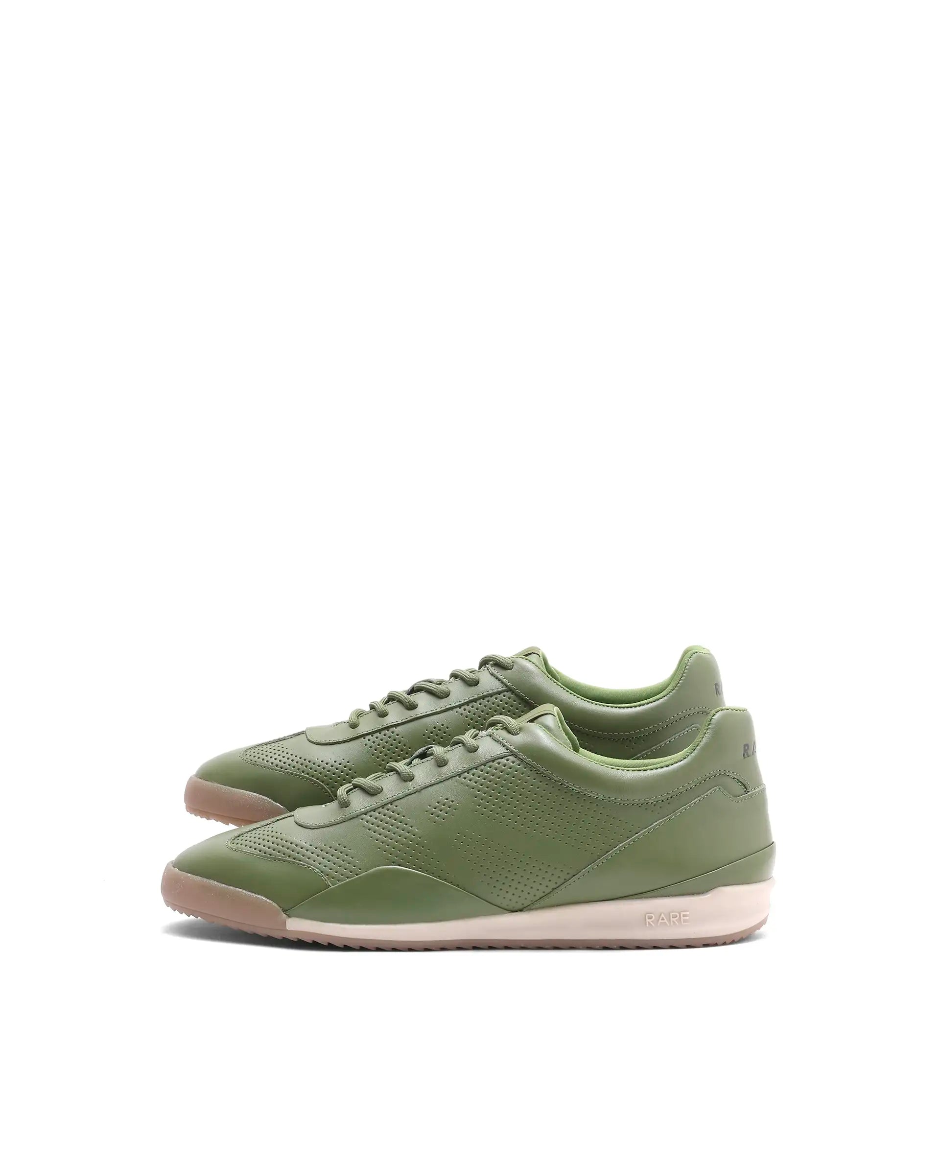 Rare Rabbit Men's Cryon Matcha Leather Sneaker