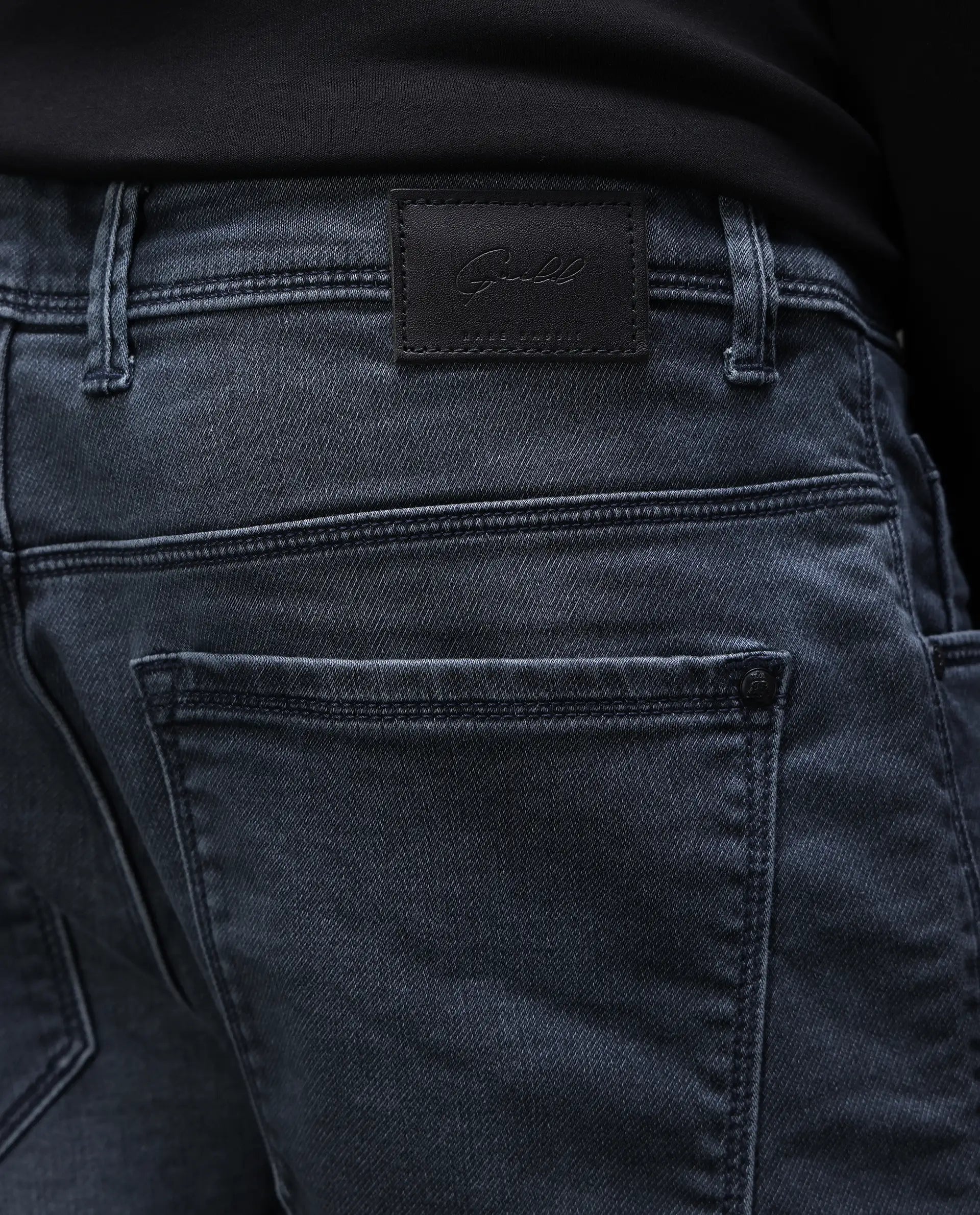 Rare Rabbit Men's Delft Dusky Blue Cotton Plain Hawk Slim Fit Jeans