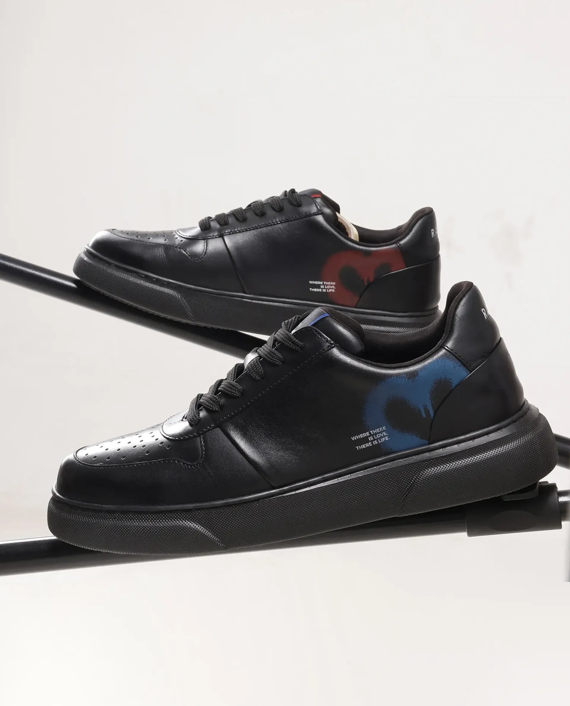 Rare Rabbit Men Deric-Fs1 Black Lace-Up Shoes