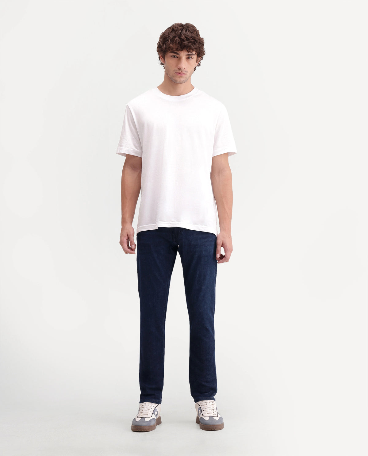 Rare Rabbit Men's Digo 26 Dark Navy Cotton Blend Morris Regular Plain Jeans