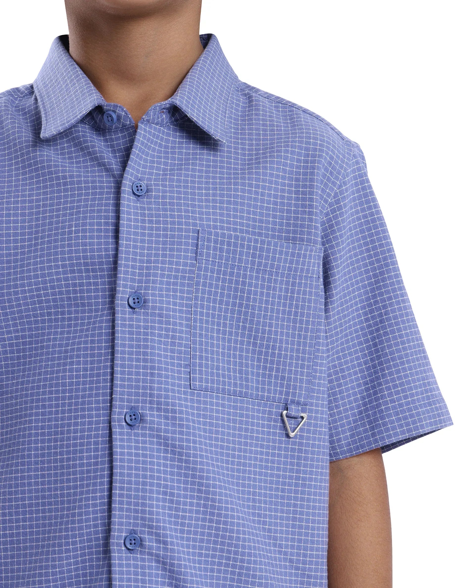 Rare Ones Kids Dornt Pastel Purple Cotton Half Sleeve Button Printed Regular Fit Shirt