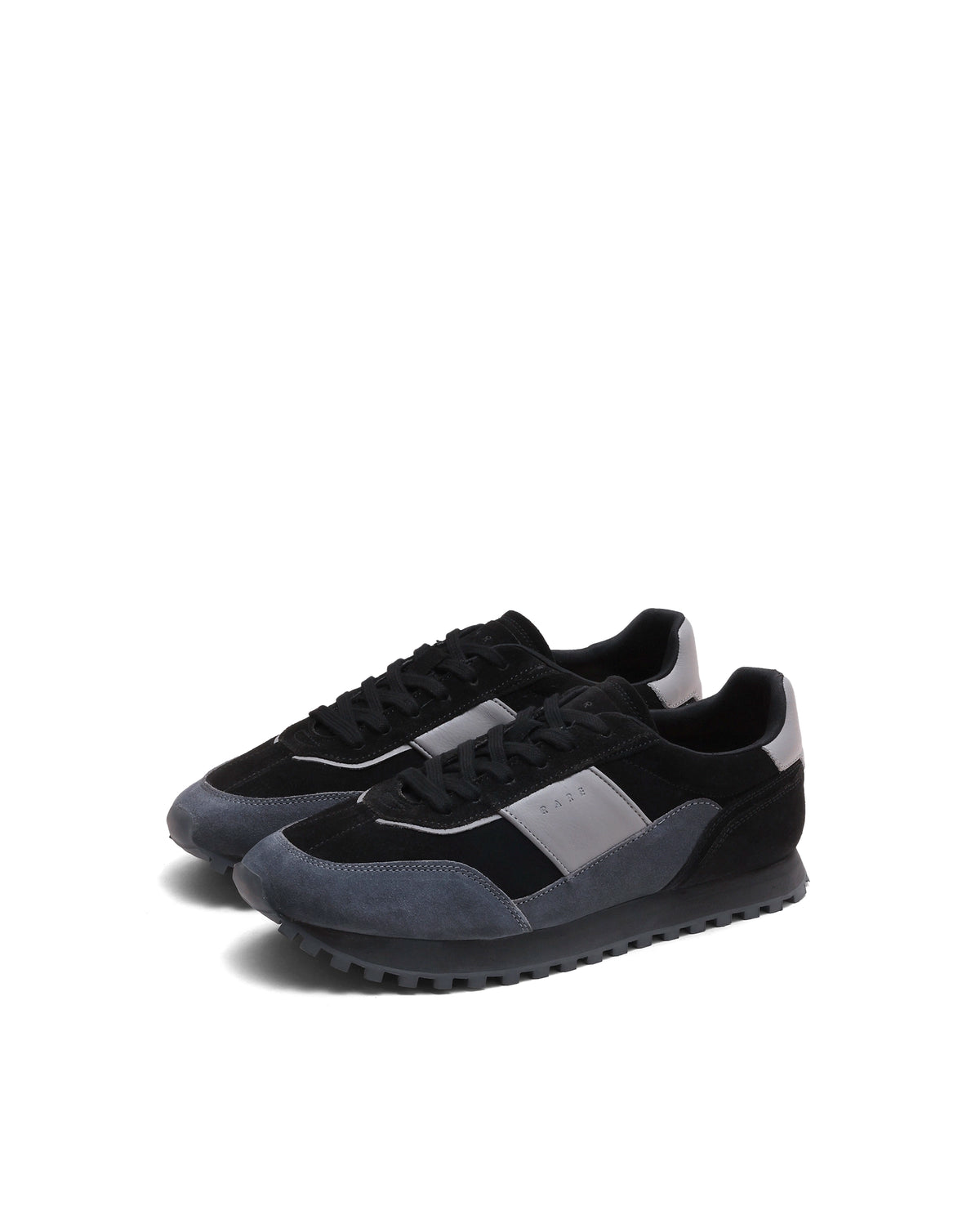 Rarez Men's Dramz Primary Black Leather Leather Sneaker