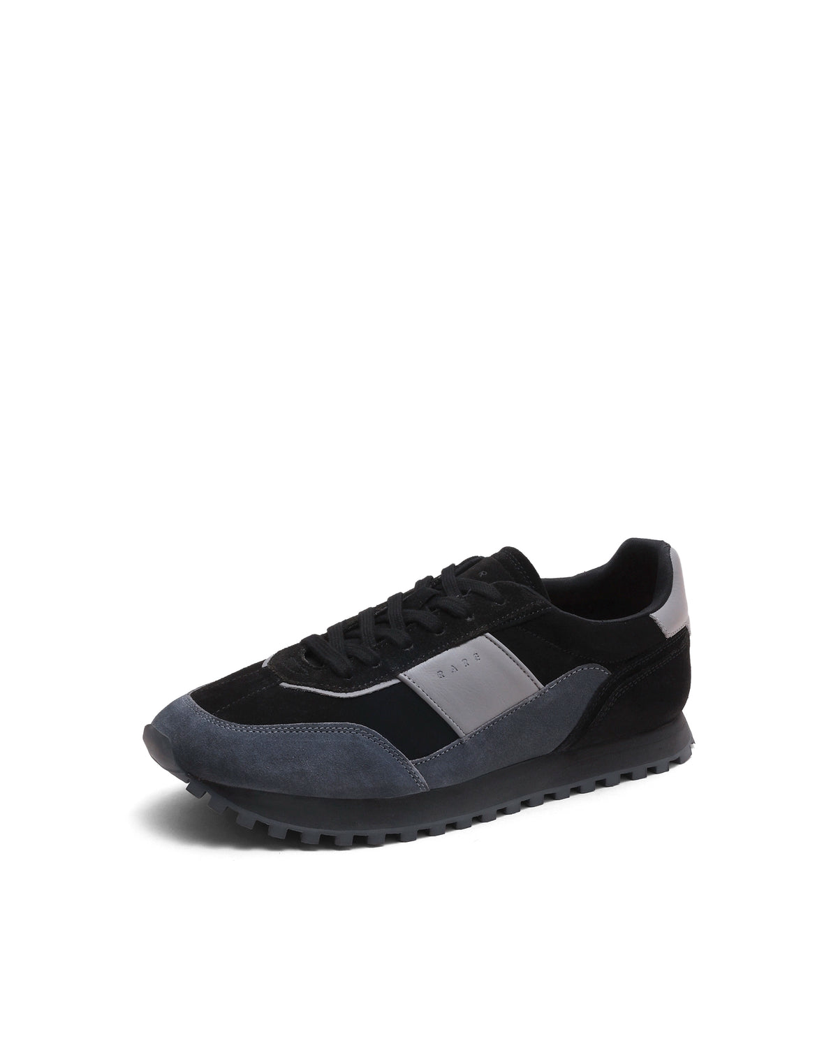 Rarez Men's Dramz Primary Black Leather Leather Sneaker