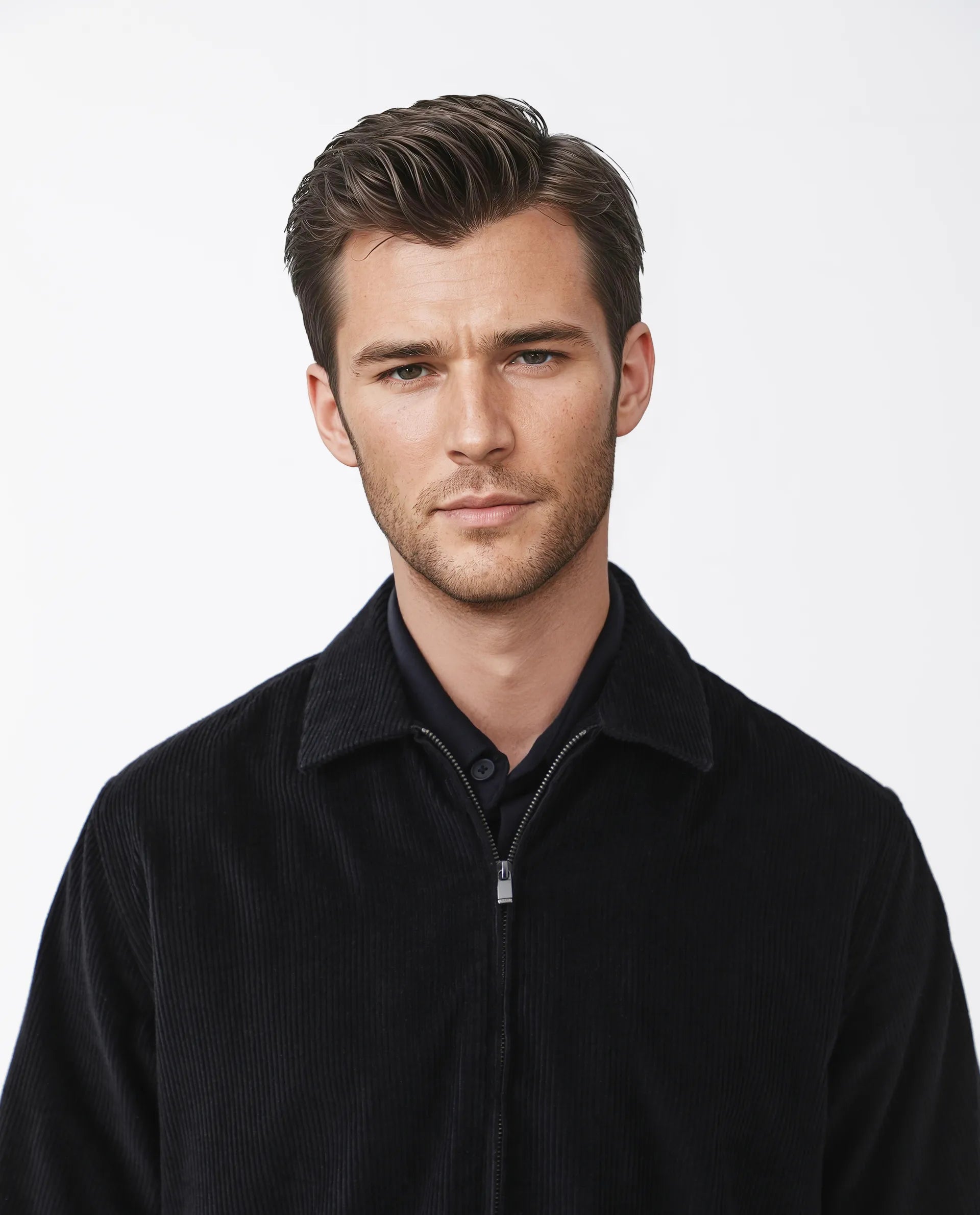 Rare Rabbit Men's Drozz Black Cotton Textured Relaxed Fit Full Sleeve Collared Shirt