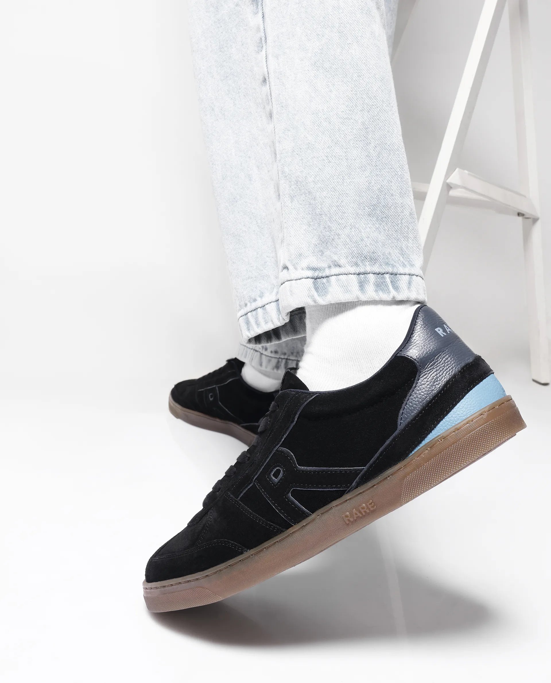 Rare Rabbit Men Duai Black Lace-Up Closure Sneaker