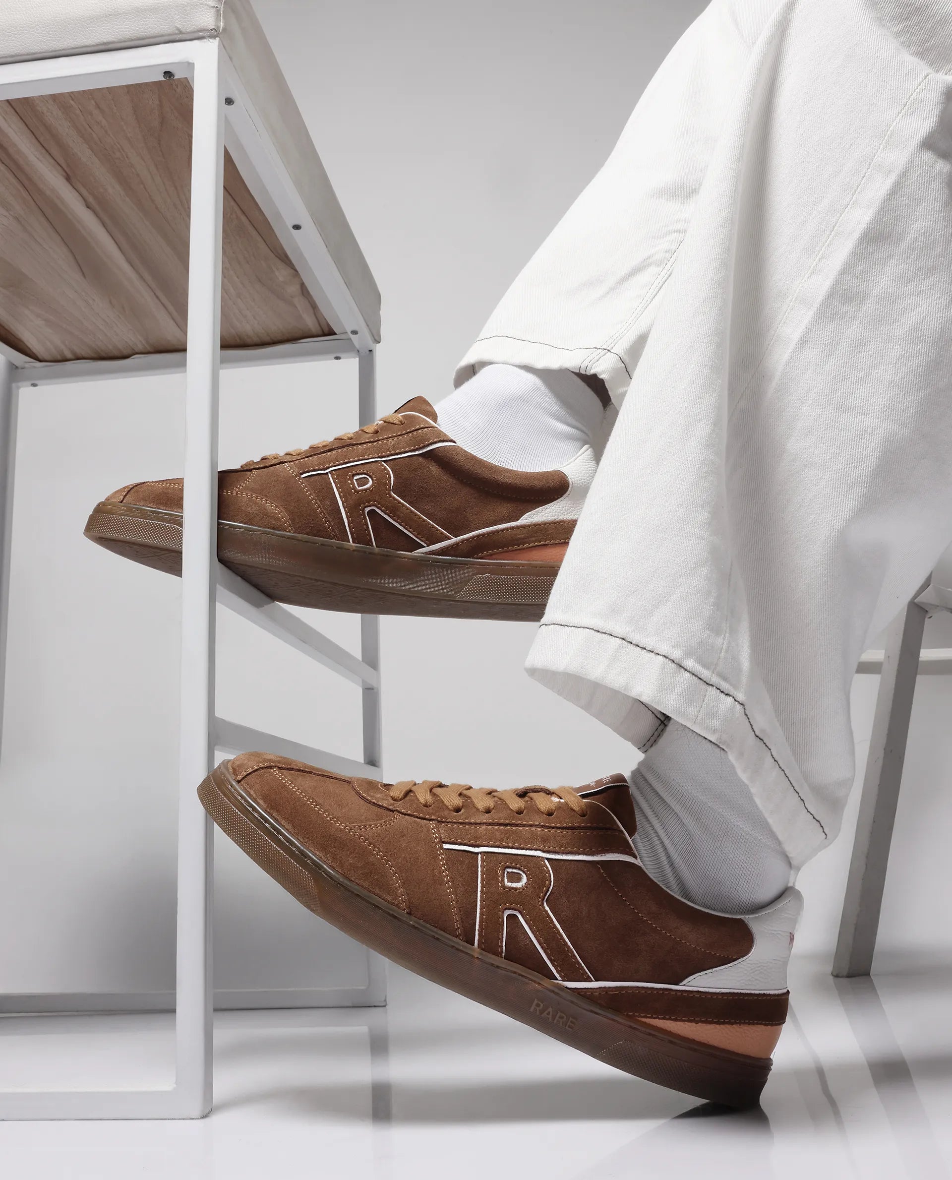 Rare Rabbit Men Duai Tan Lace-Up Closure Sneaker