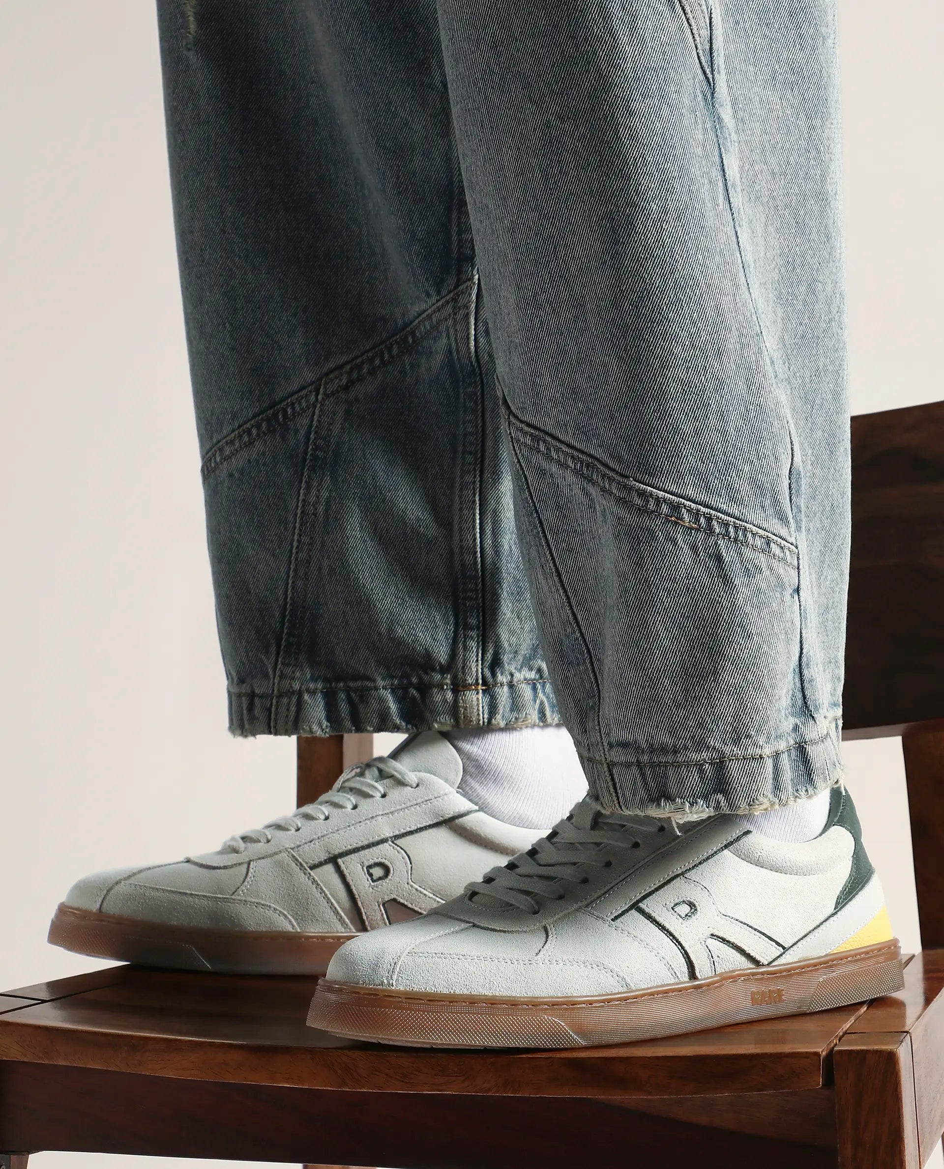 Rare Rabbit Men Duai Biege Lace-Up Closure Sneaker