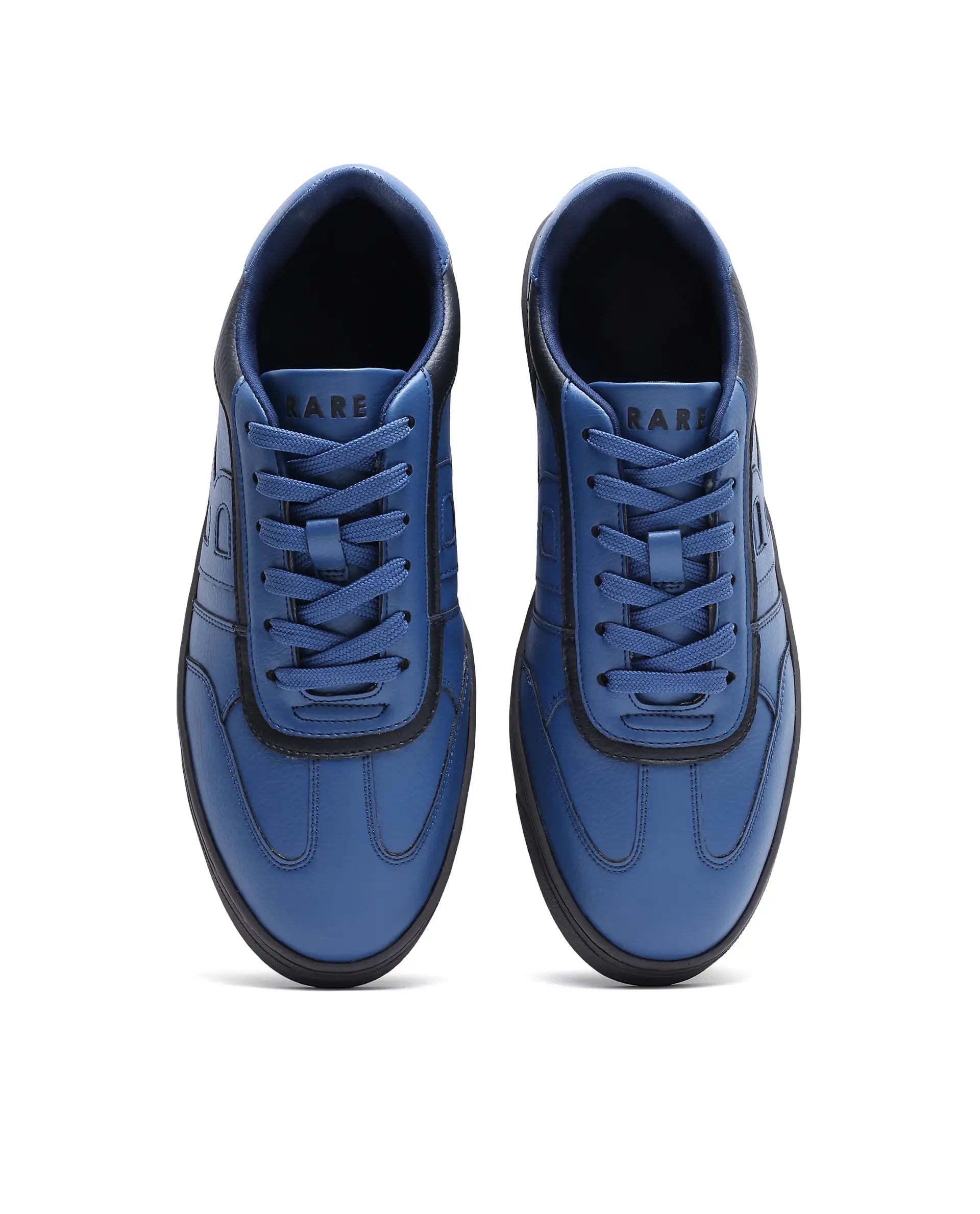 Rare Rabbit Men's Dual Navy Micro Leather Sneaker