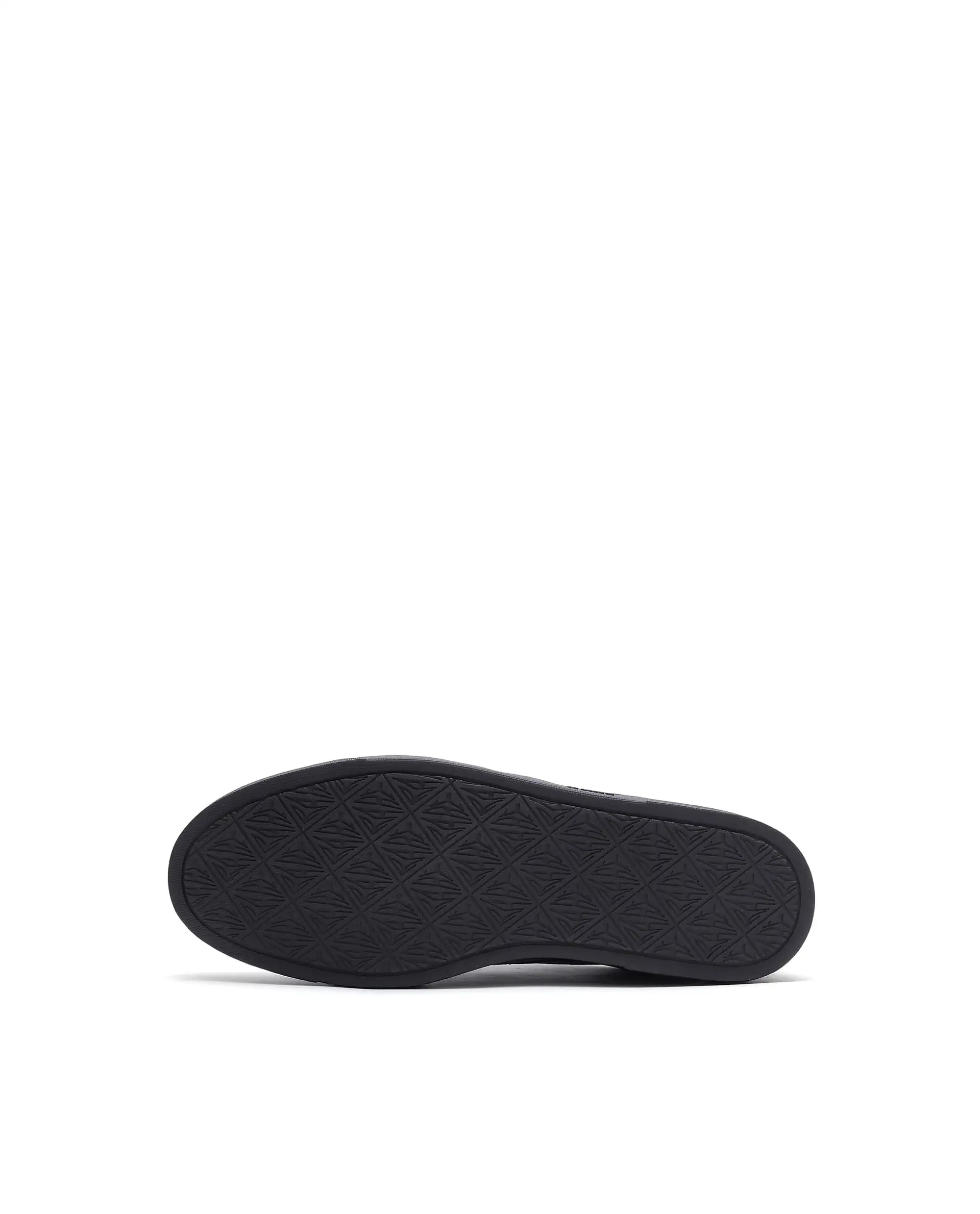 Rare Rabbit Men's Dual Navy Micro Leather Sneaker