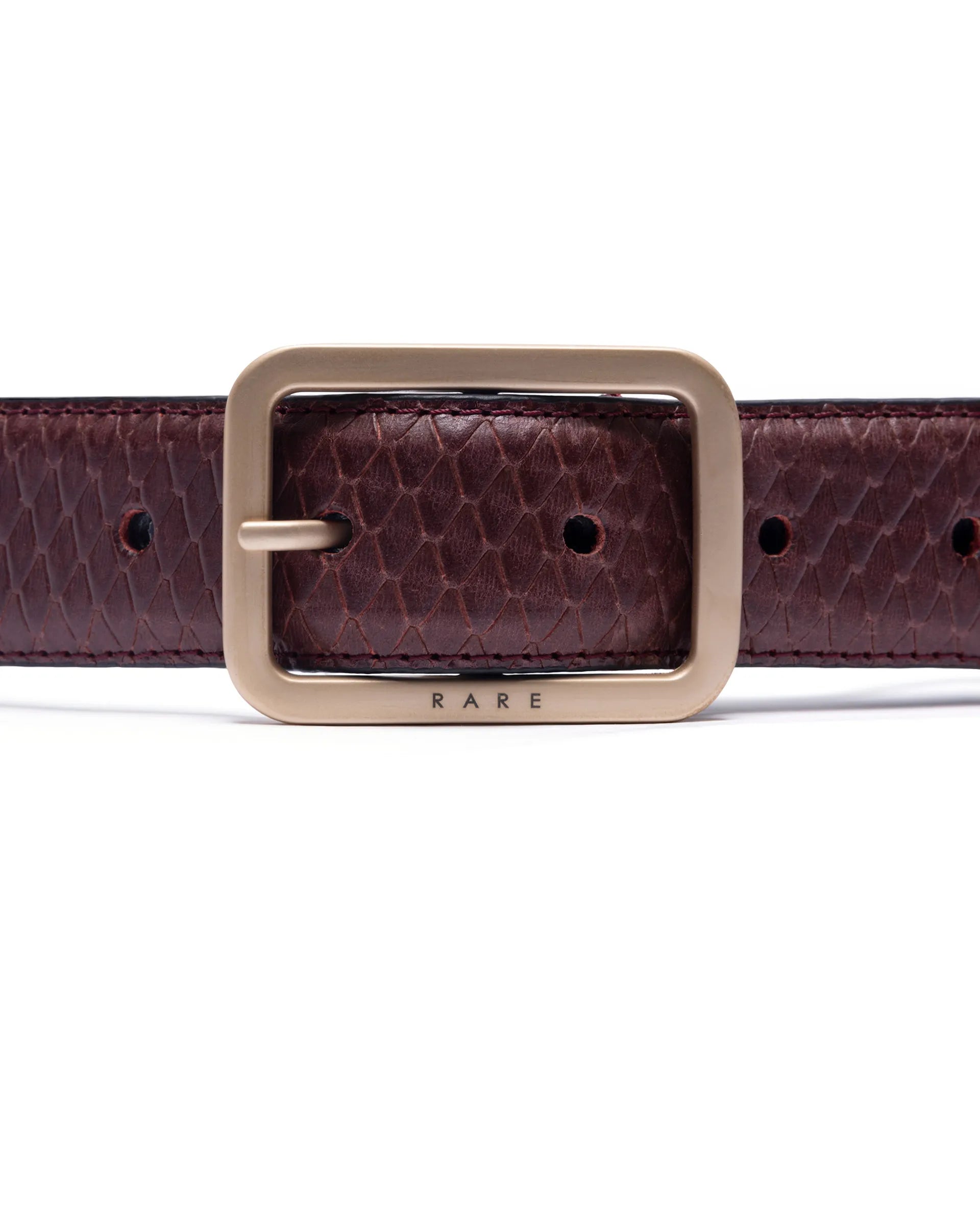 Rare Rabbit Men's Dudly Cherry Non Reversible Belt