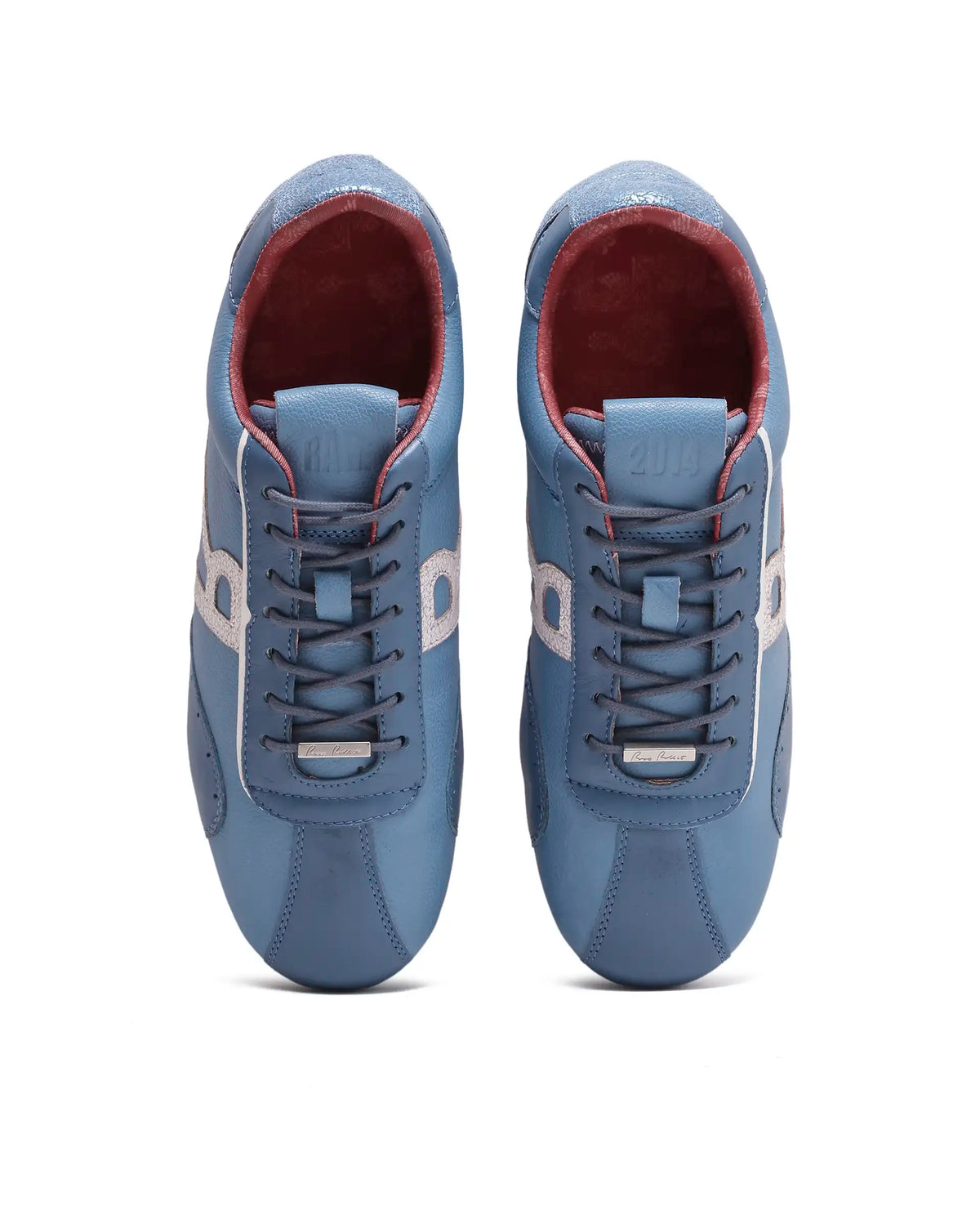 Rarez Men's Dust Light Sky Blue Leather Regular Sneaker