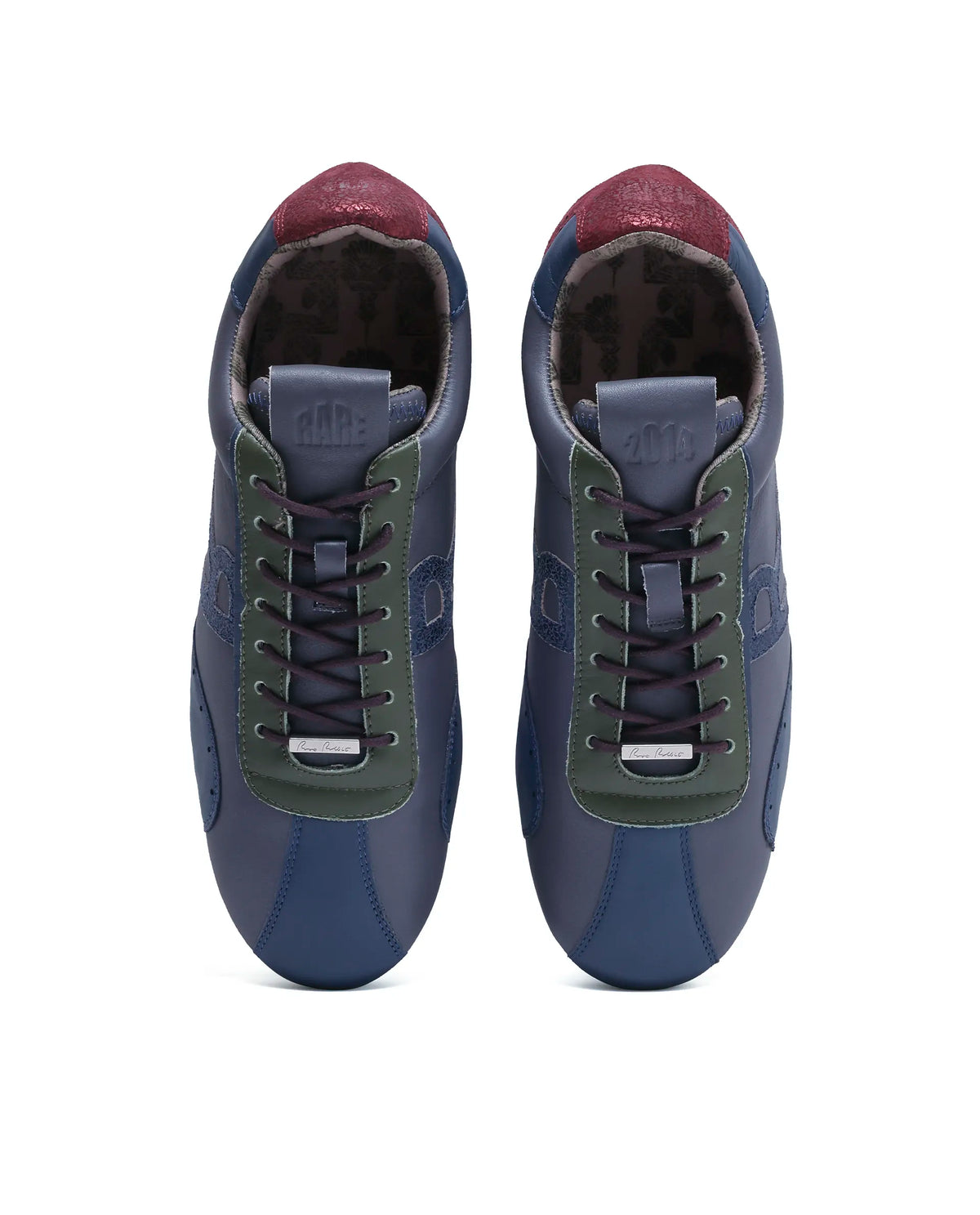 Rarez Men's Dust Dusky Purple Leather Regular Sneaker