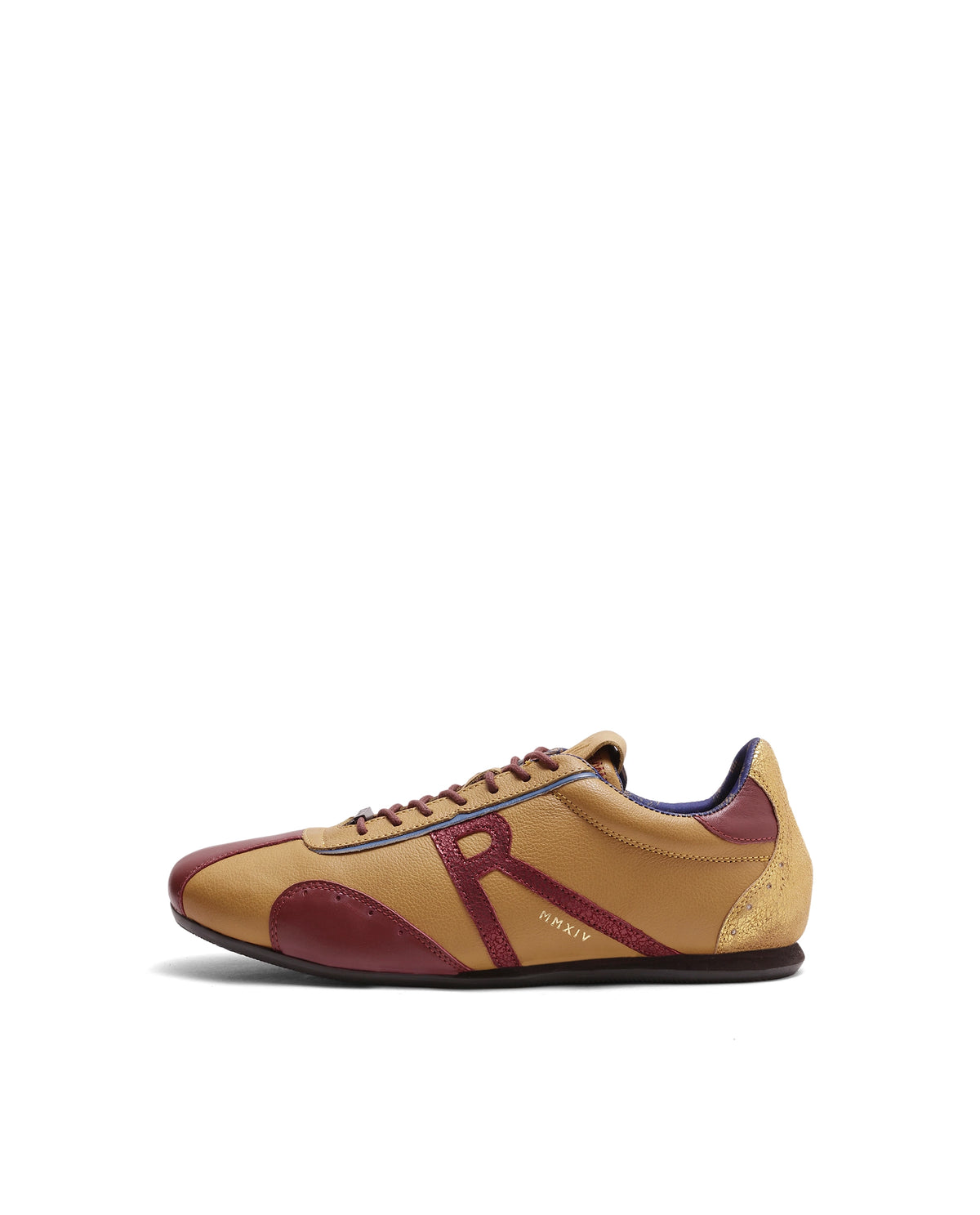 Rarez Men's Dust Primary Mustard Red Leather Regular Sneaker
