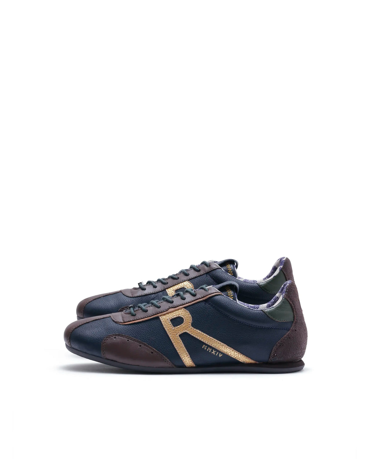 Rarez Men's Dust Dark Navy Leather Regular Sneaker