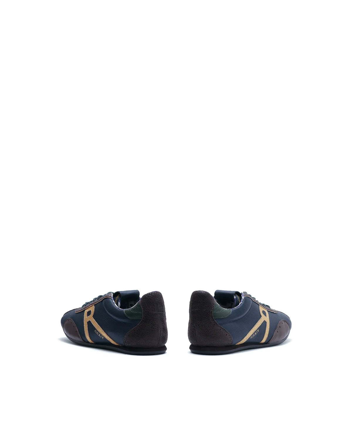 Rarez Men's Dust Dark Navy Leather Regular Sneaker