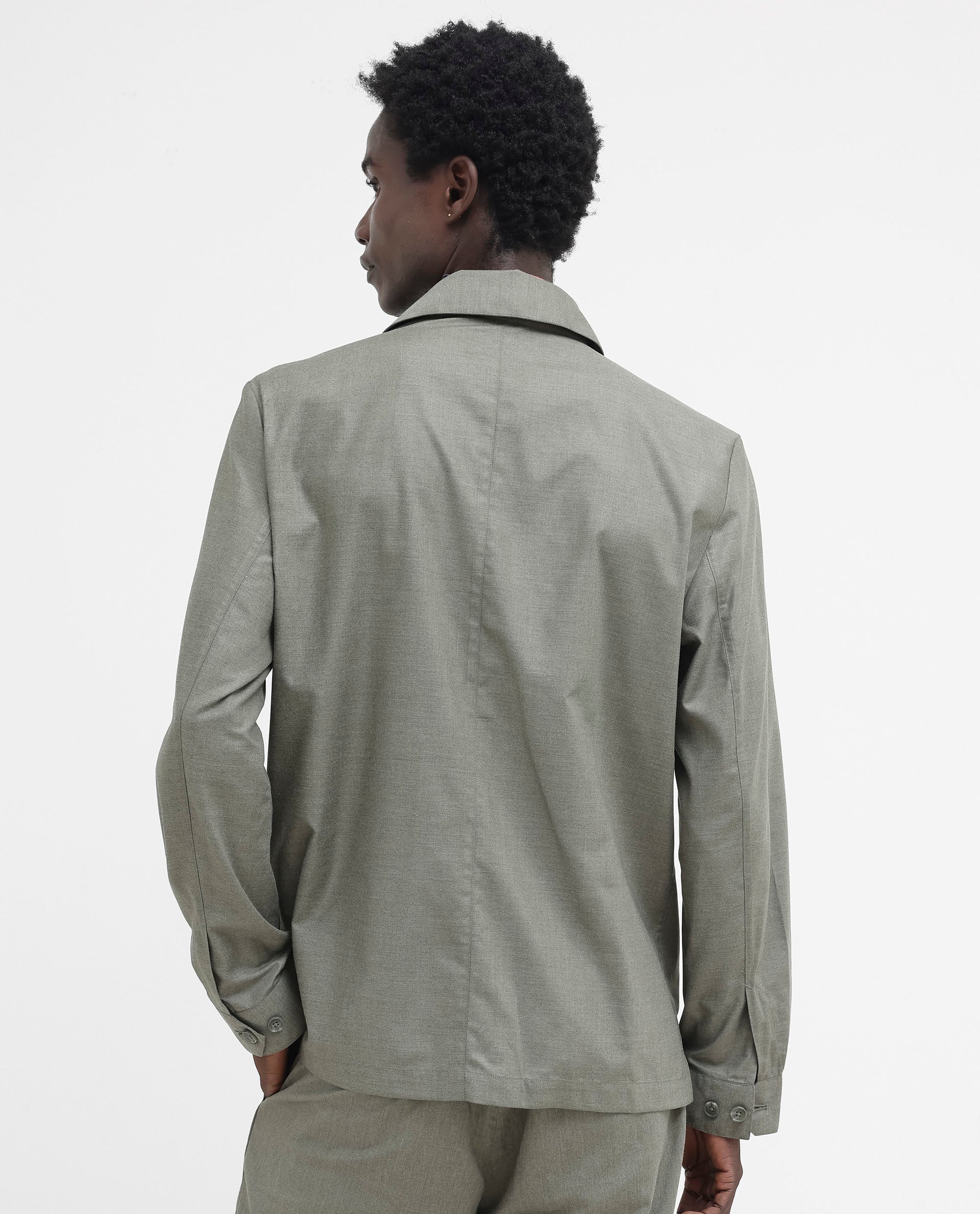 Rare Rabbit Mens Echos Light Olive Full Sleeve Collared Neck Two Flap Pocket Solid Jacket