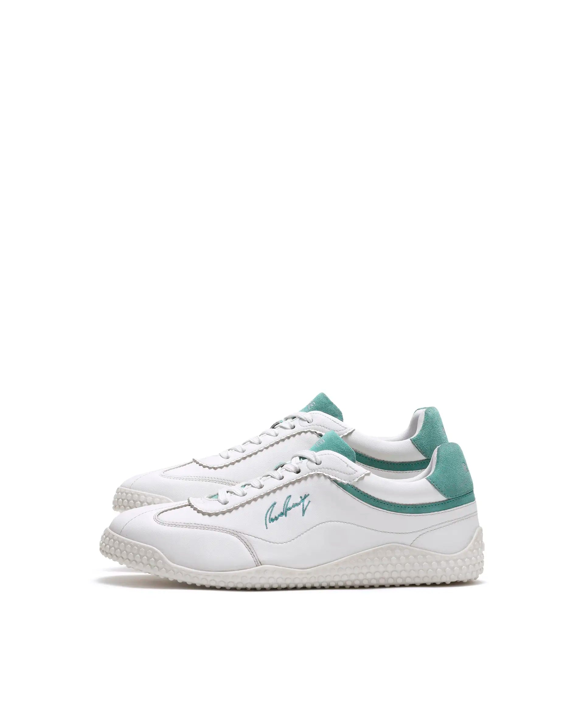Rare Rabbit Men's Echo White Micro Leather Sneaker