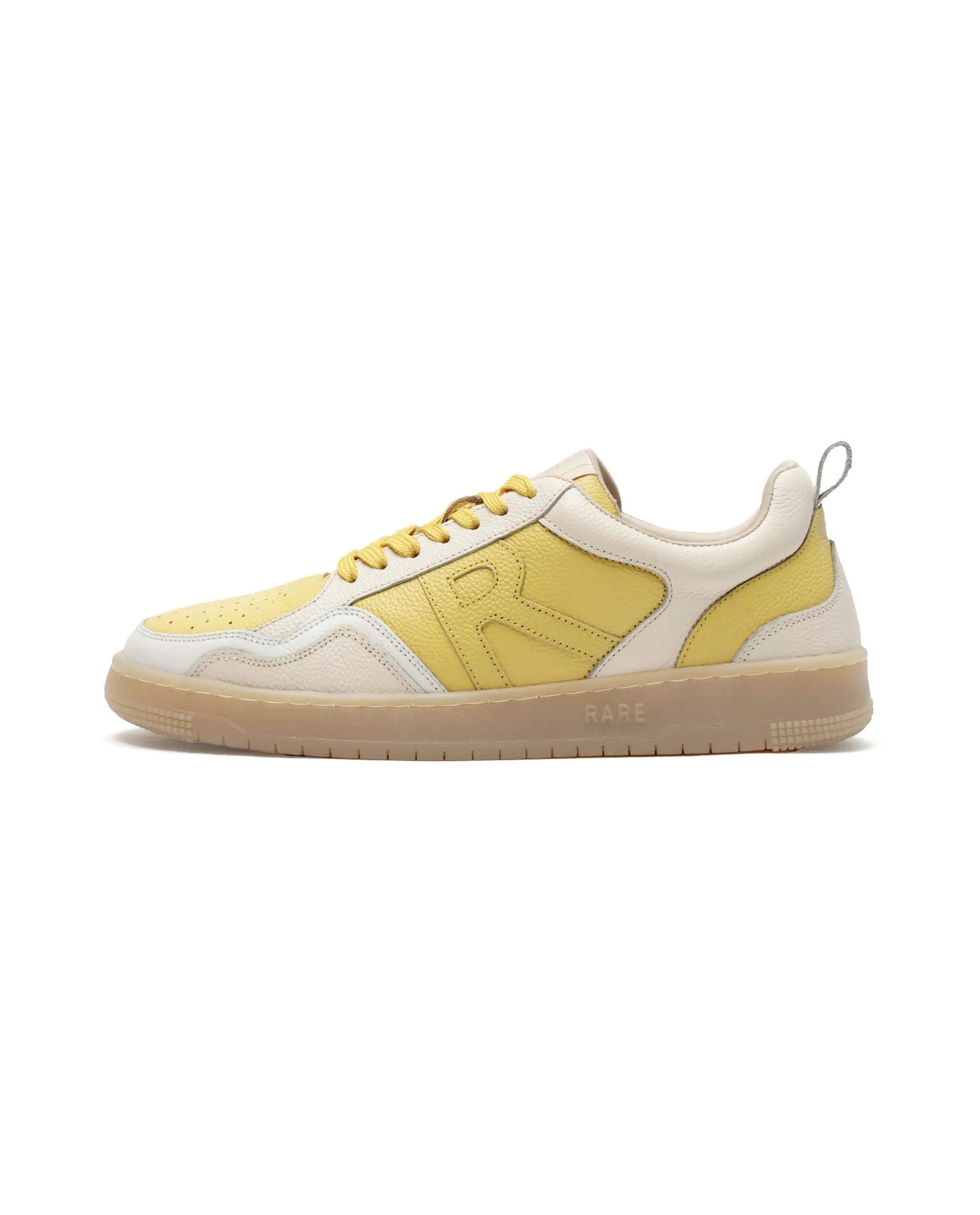 Rare Rabbit Men Edamon Yellow Leather Lace-Up Sneaker